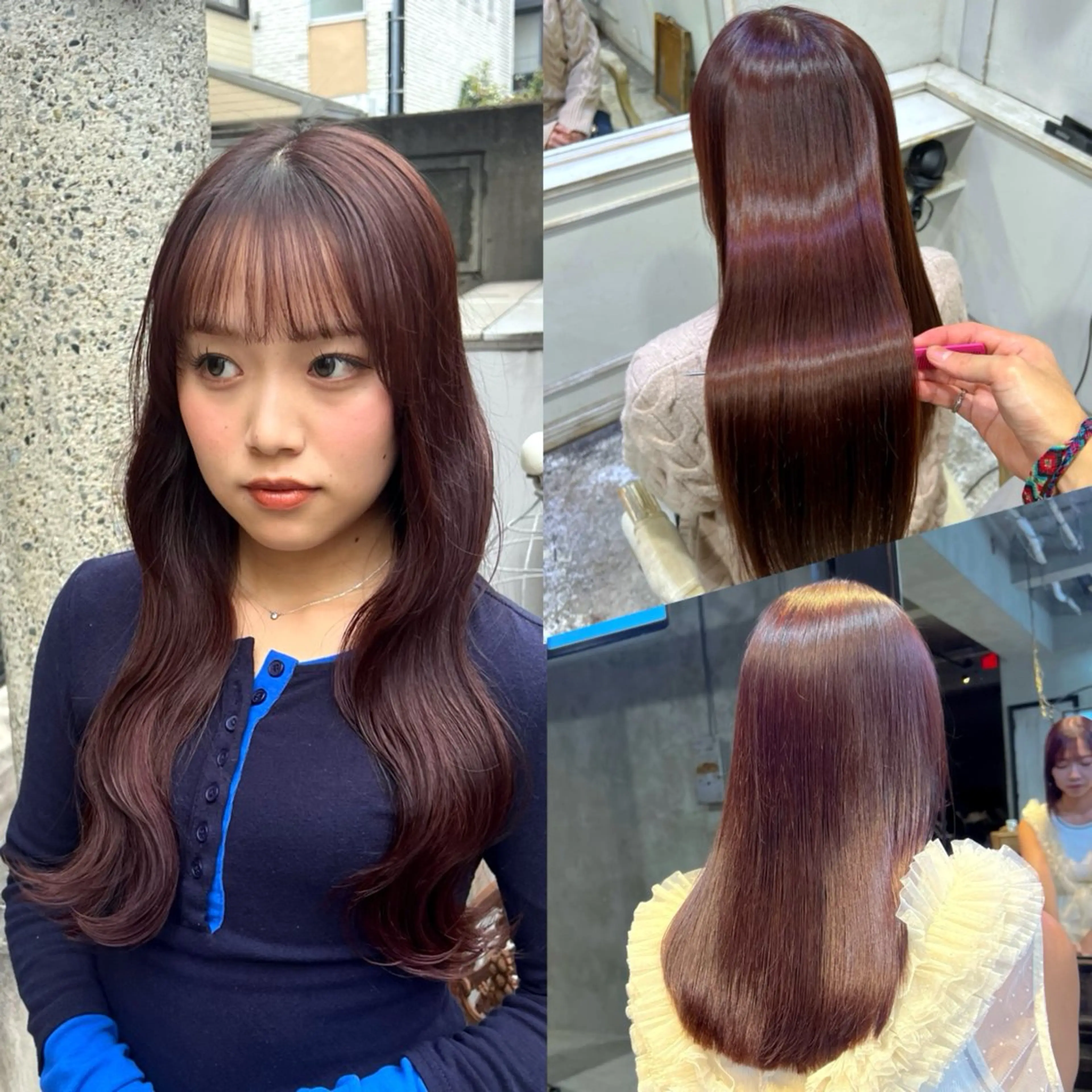 ロング カラー ヘアアレンジ 透明感カラー レッドカラー ロング カット ヘアカラー トリートメント 透明感/艶髪矯正 🪐takushiのヘアスタイル
