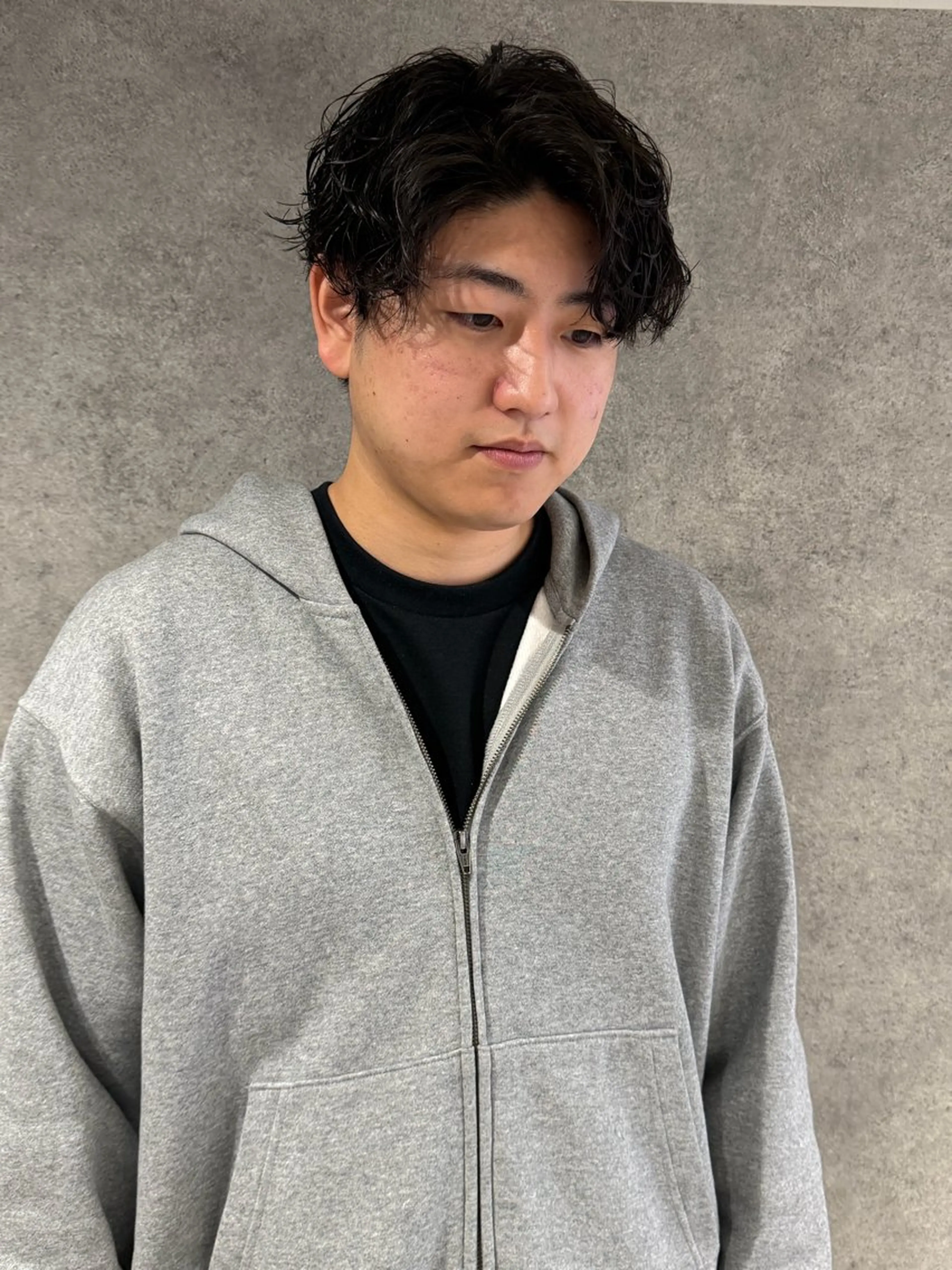 ミディアム パーマ ミディアムパーマ メンズカット/シャ ドウパーマ/KOBAのヘアスタイル