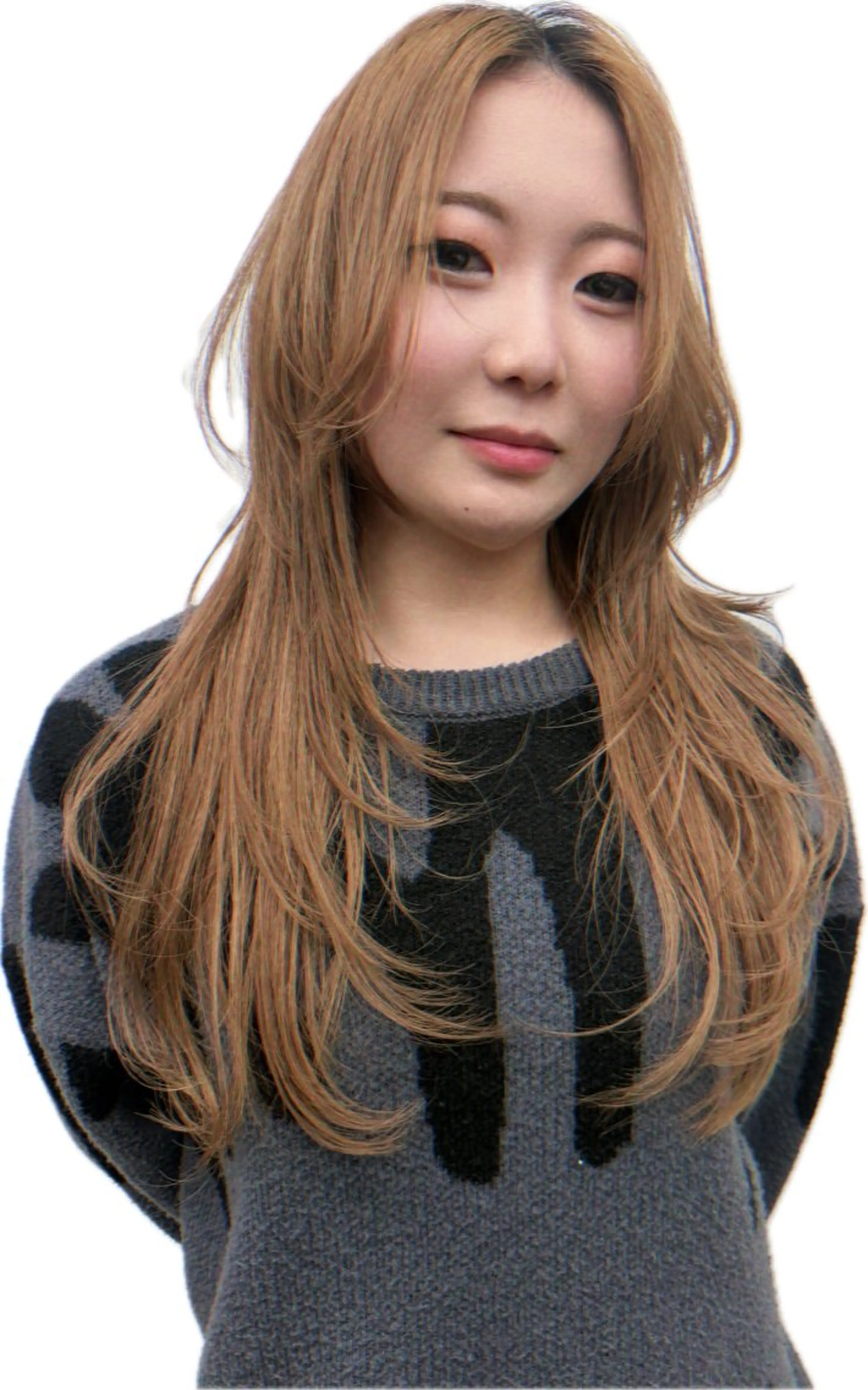 セミロング ハッシュカット レイヤーカット カット ヘアカラー トリートメント HattoRi レイヤーカットのヘアスタイル