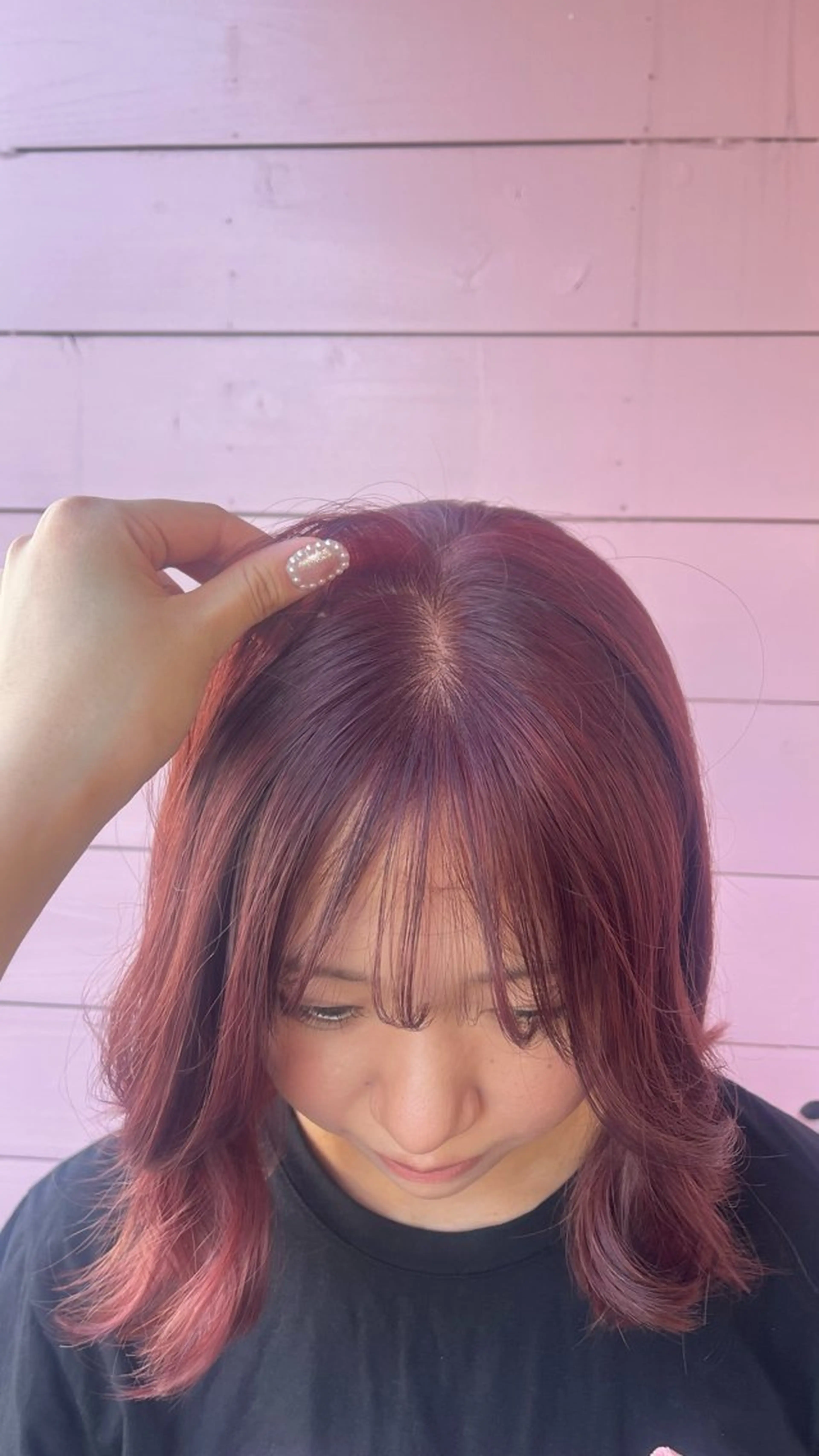 ミディアム カラー カット ヘアカラー トリートメント ベージュカラー⌇﻿ くびれヘア.𐙚心音のヘアスタイル