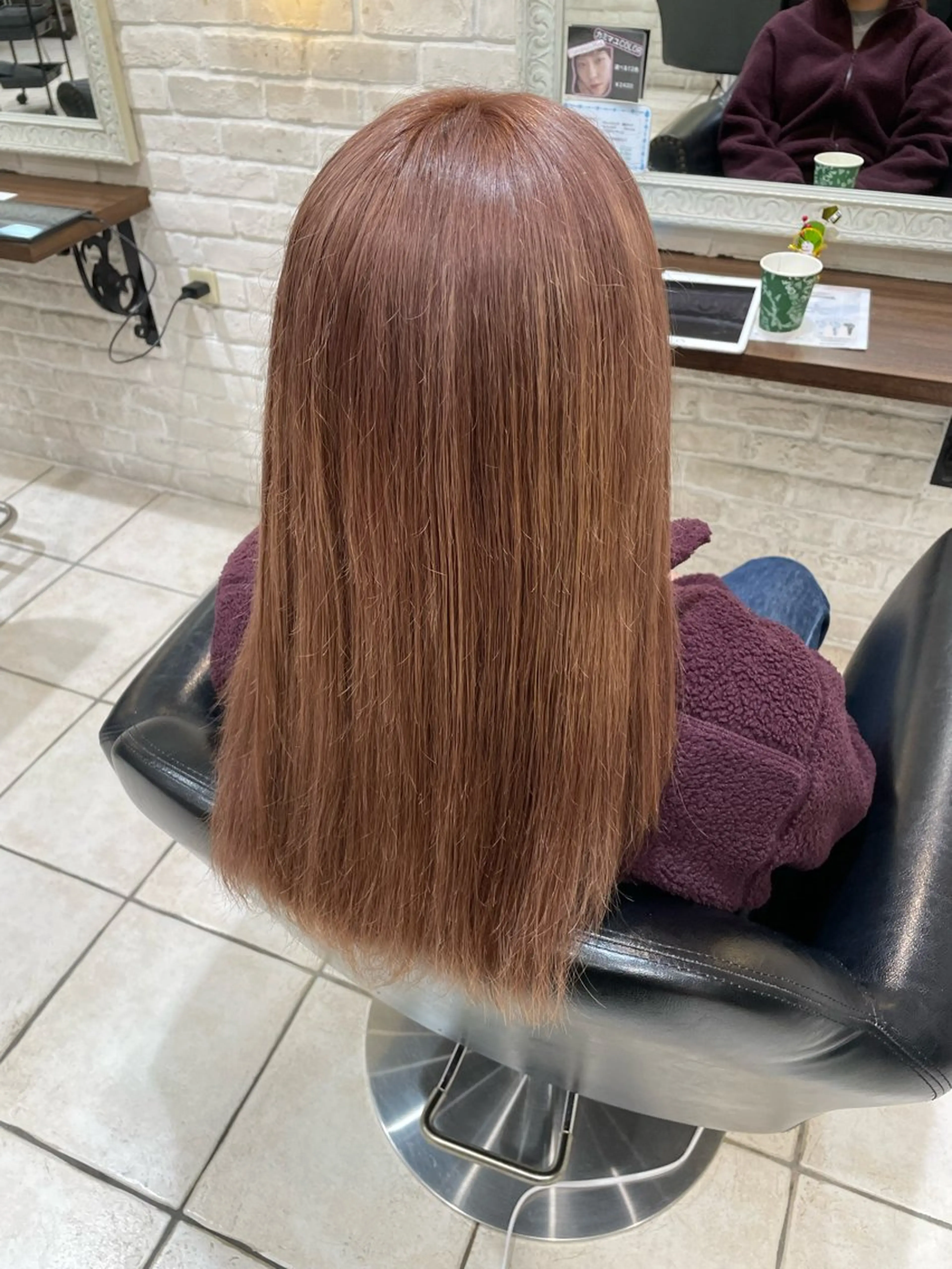 カラー ベージュカラー ピンクカラー ピンクベージュ 🌼 misaki 🌼のヘアスタイル