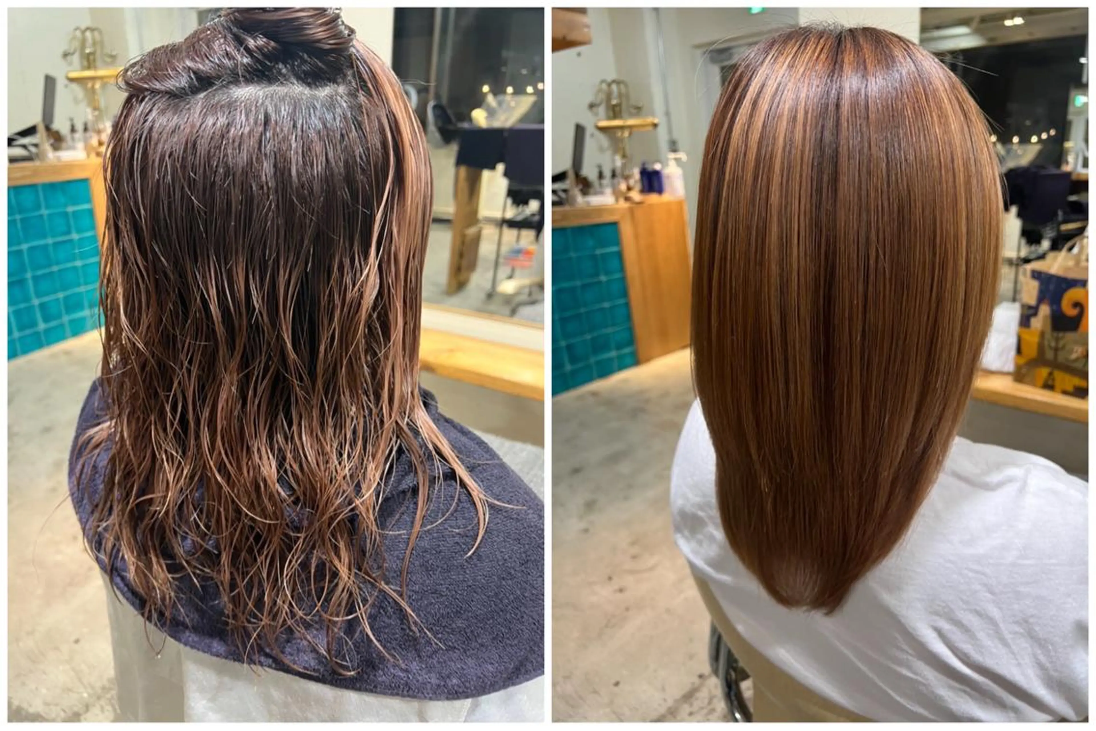 セミロング セミロングパーマ 縮毛矯正 酸性ストレート パーマ美容師 hanaのヘアスタイル