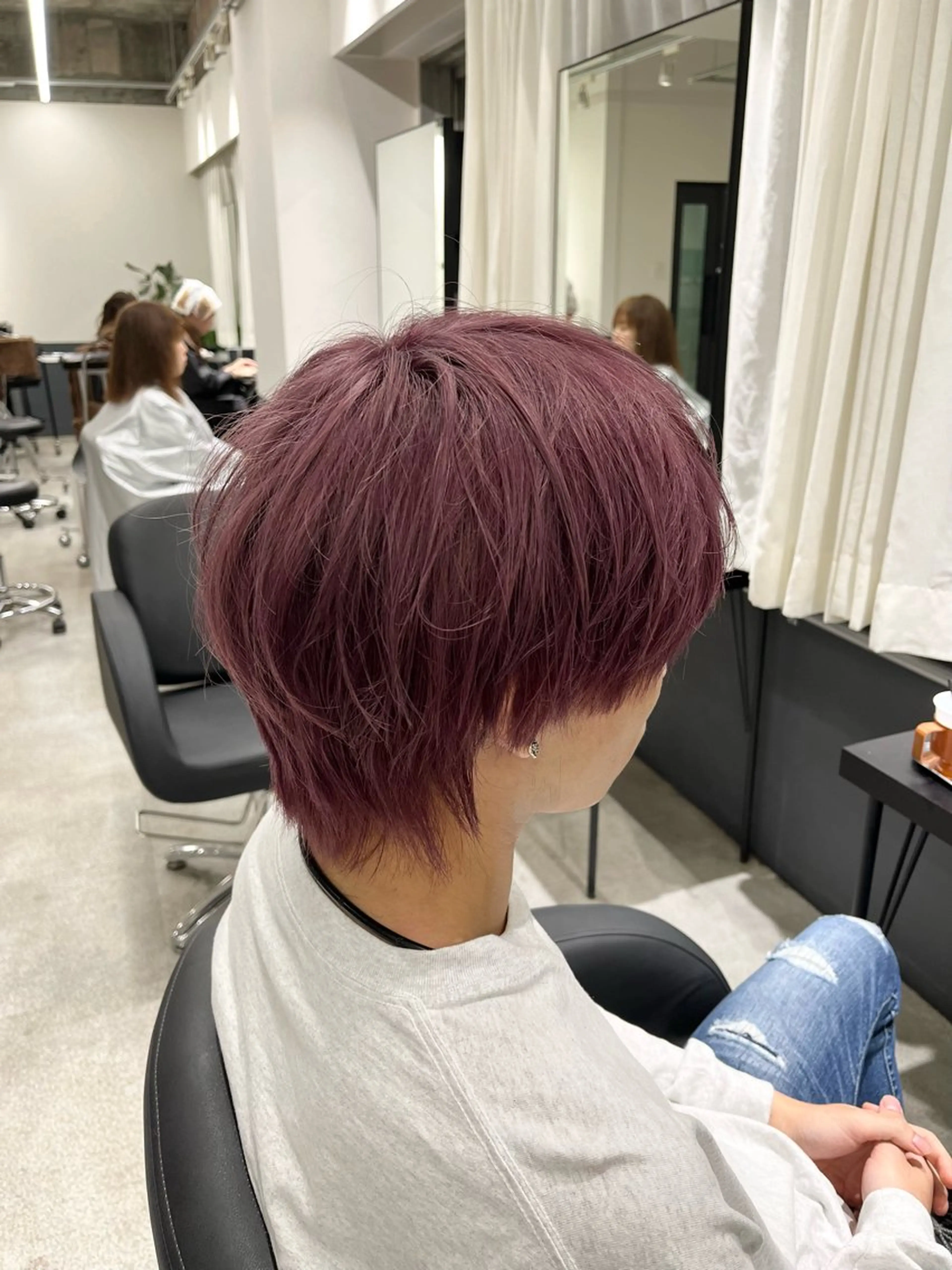ショート ハイライト 髪質改善 レイヤーカット トリートメント カット 西岡 あつみ/ 堀江美容室のヘアスタイル