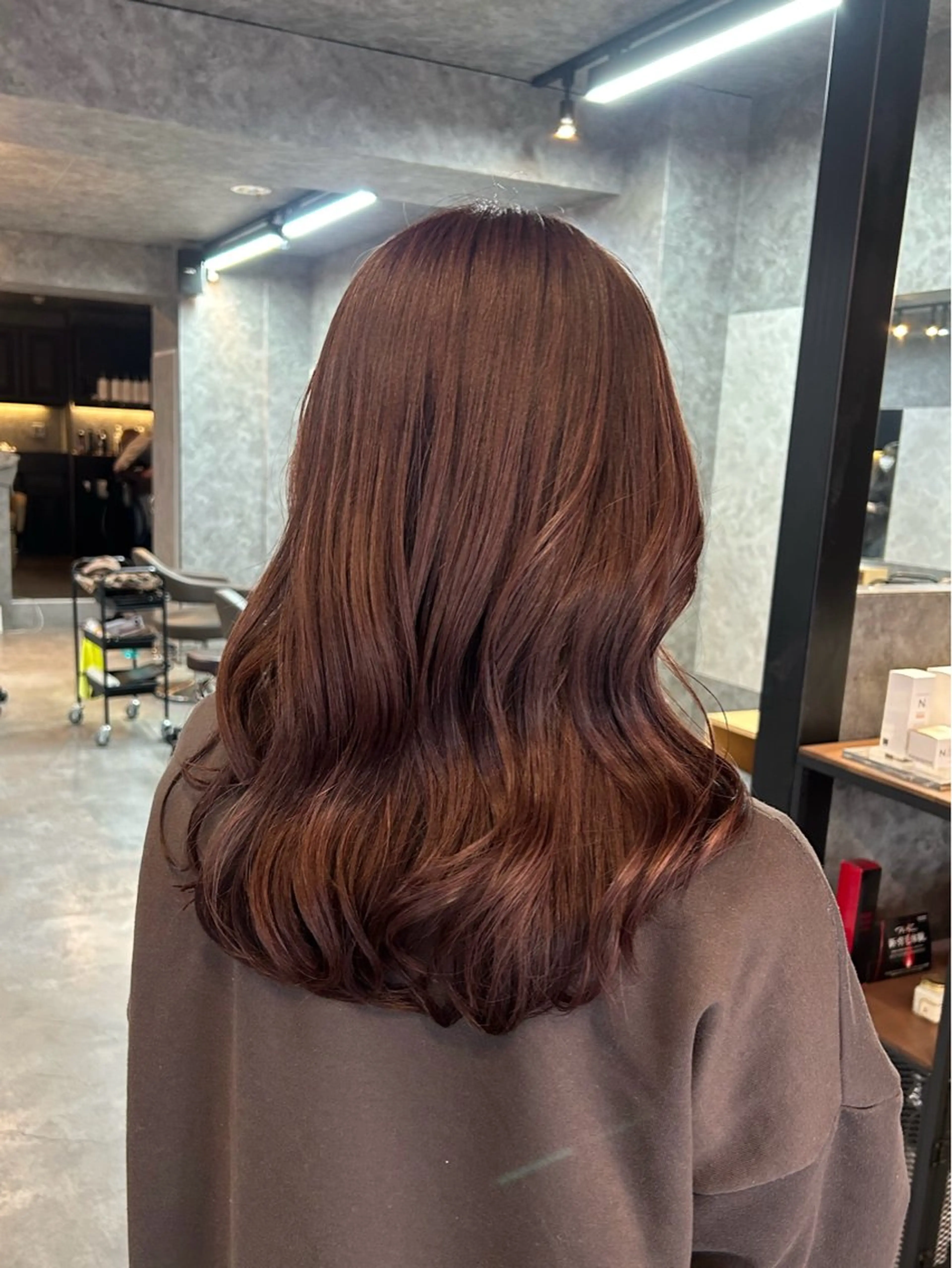 セミロング カラー カトウ/ カットモデルのヘアスタイル