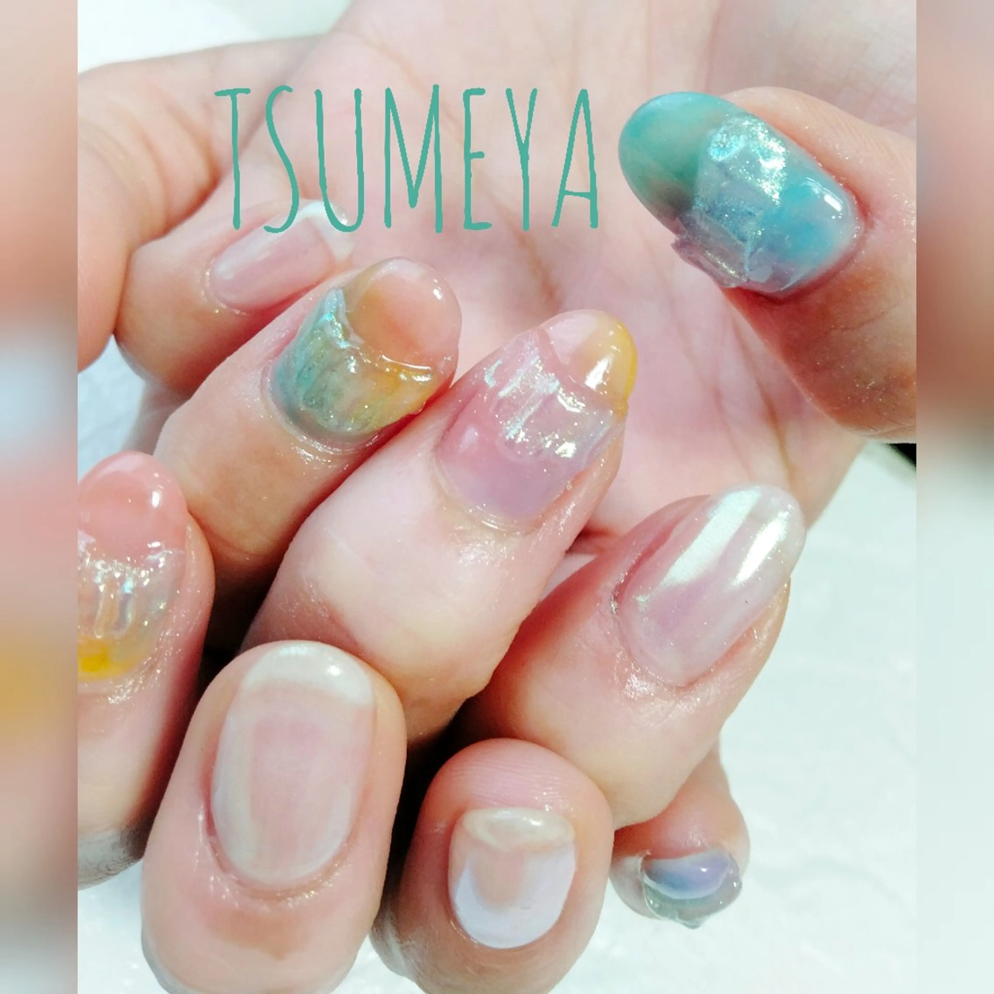 ネイル クリアネイル ミラーネイル ハンドネイル _TSUMEYA _のネイルデザイン