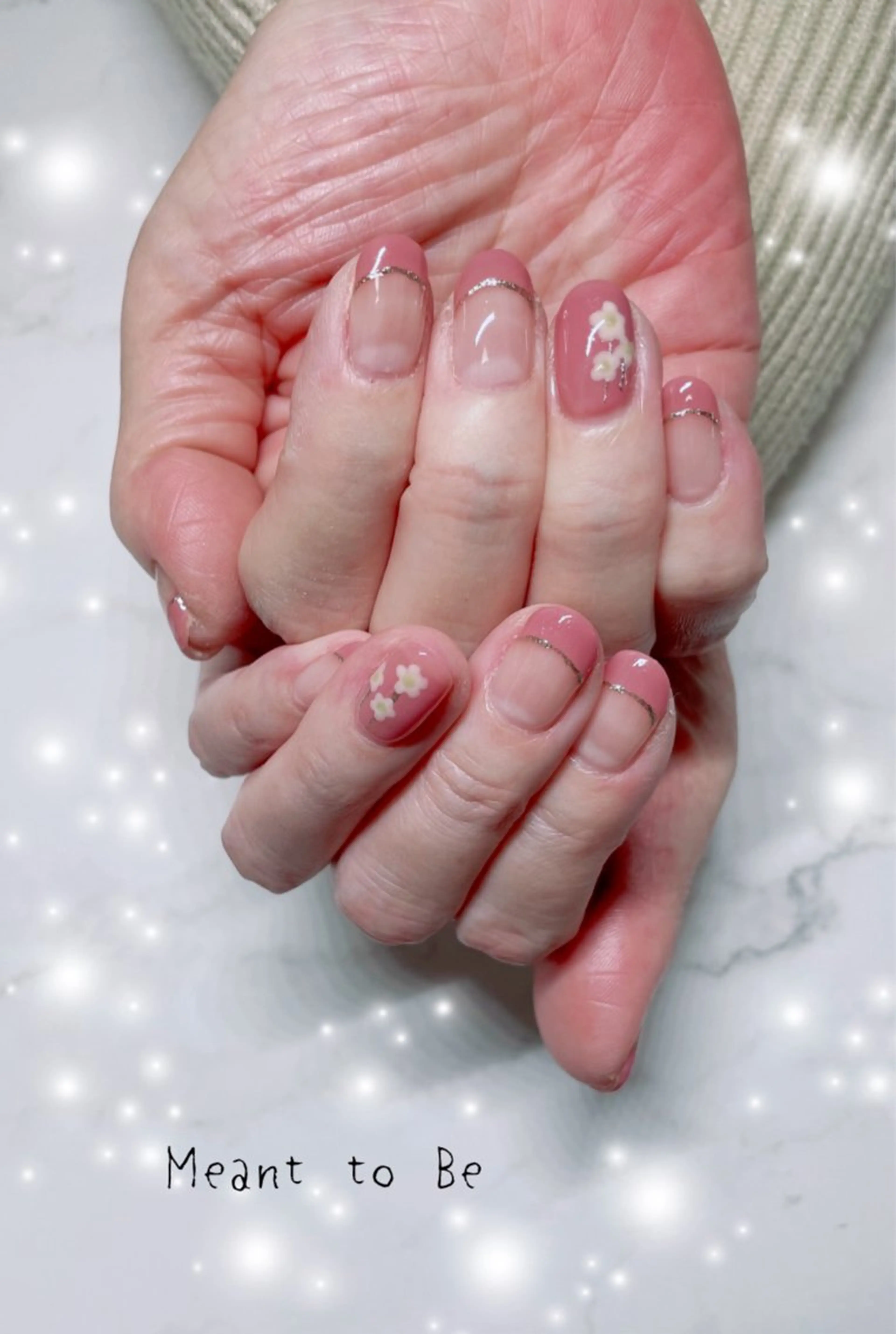 ネイル アートネイル ジェルネイル パラジェル ピンク Meant to Be〜ご縁に感謝〜のネイルデザイン