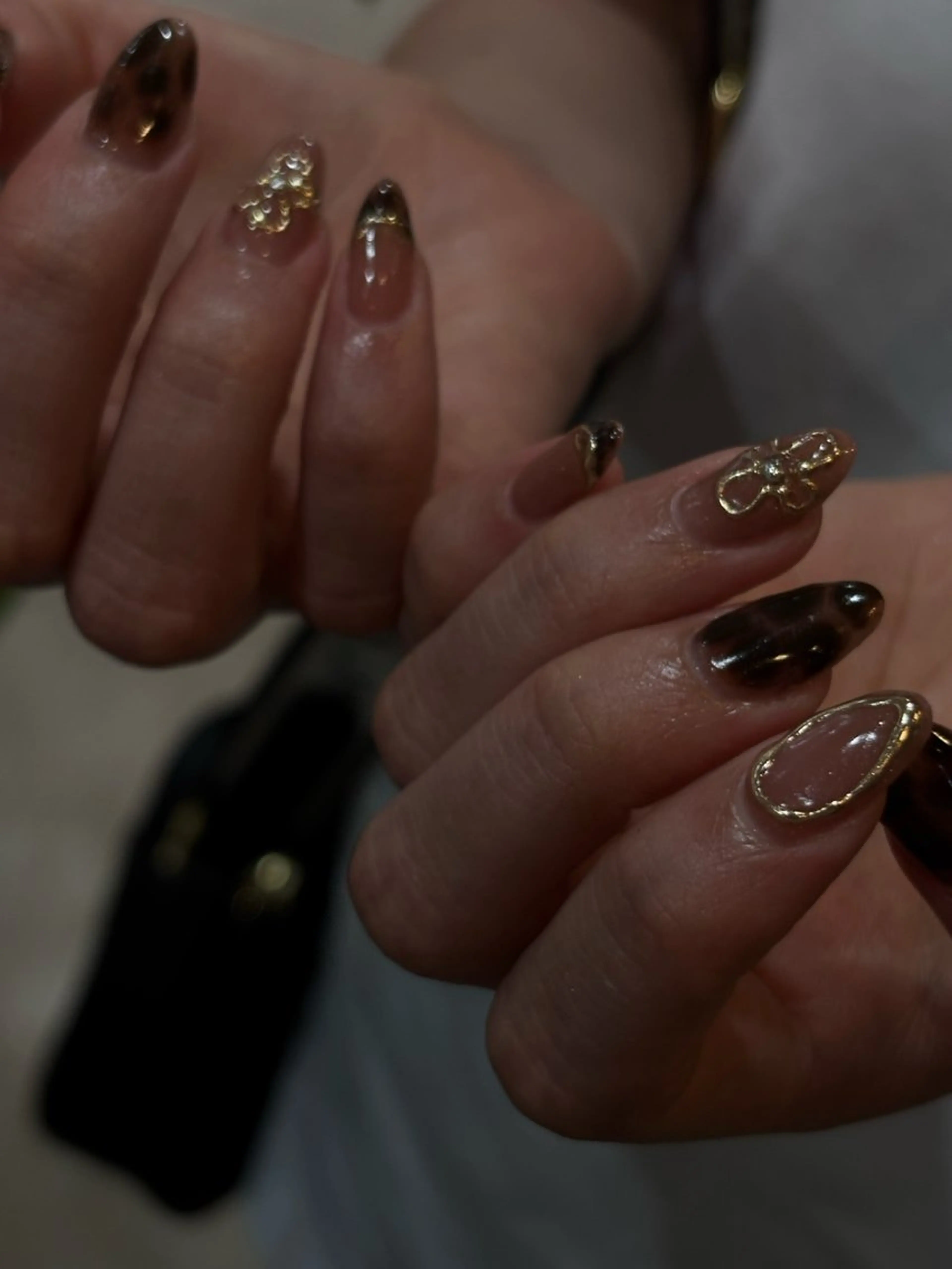 ネイル べっ甲ネイル ミラーネイル ハンドネイル mood mitsukiのネイルデザイン