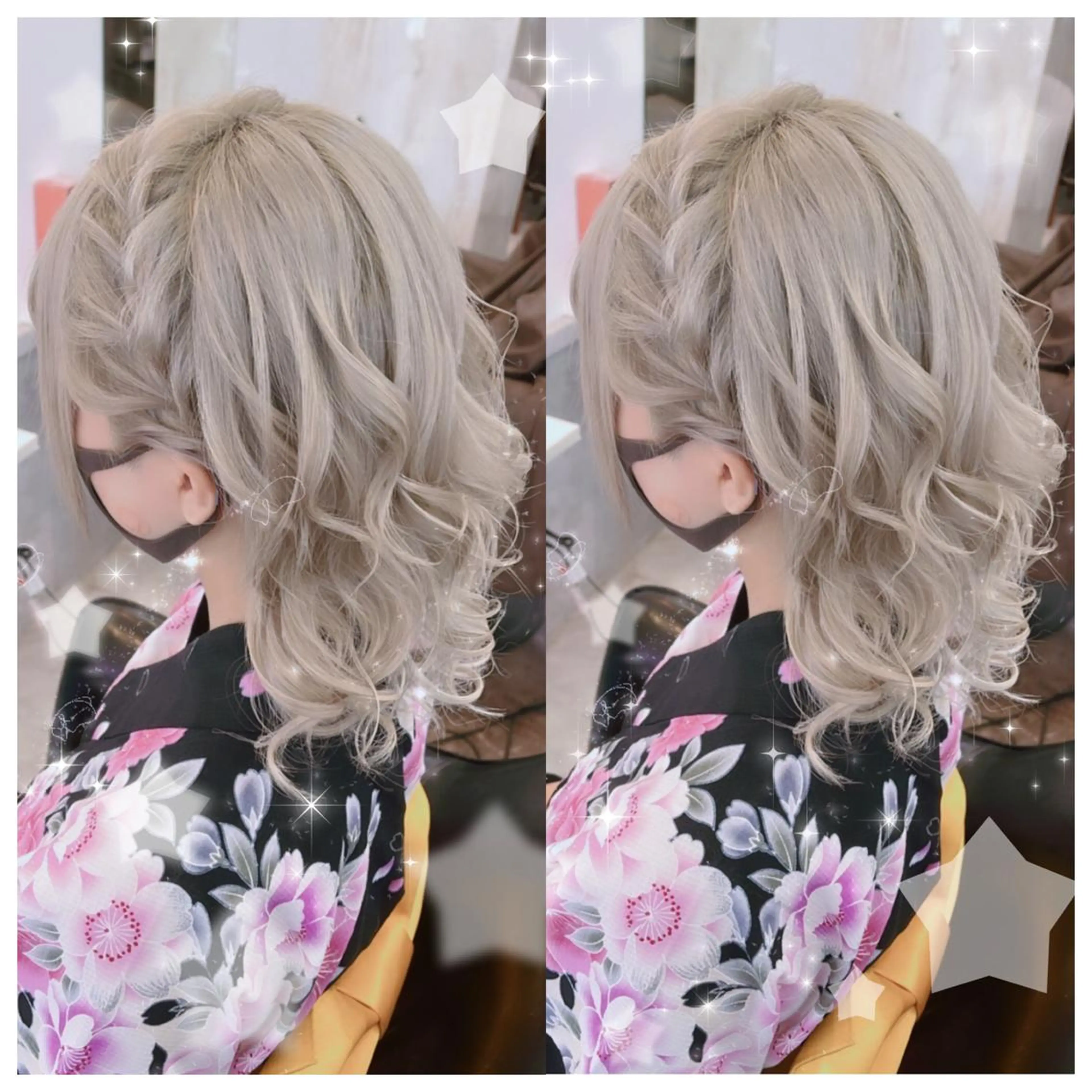 ヘアアレンジ 結婚式・ブライダル シールエクステ エクステ ウルフカット セキグチ💞 lilaのマツエク・マツパデザイン