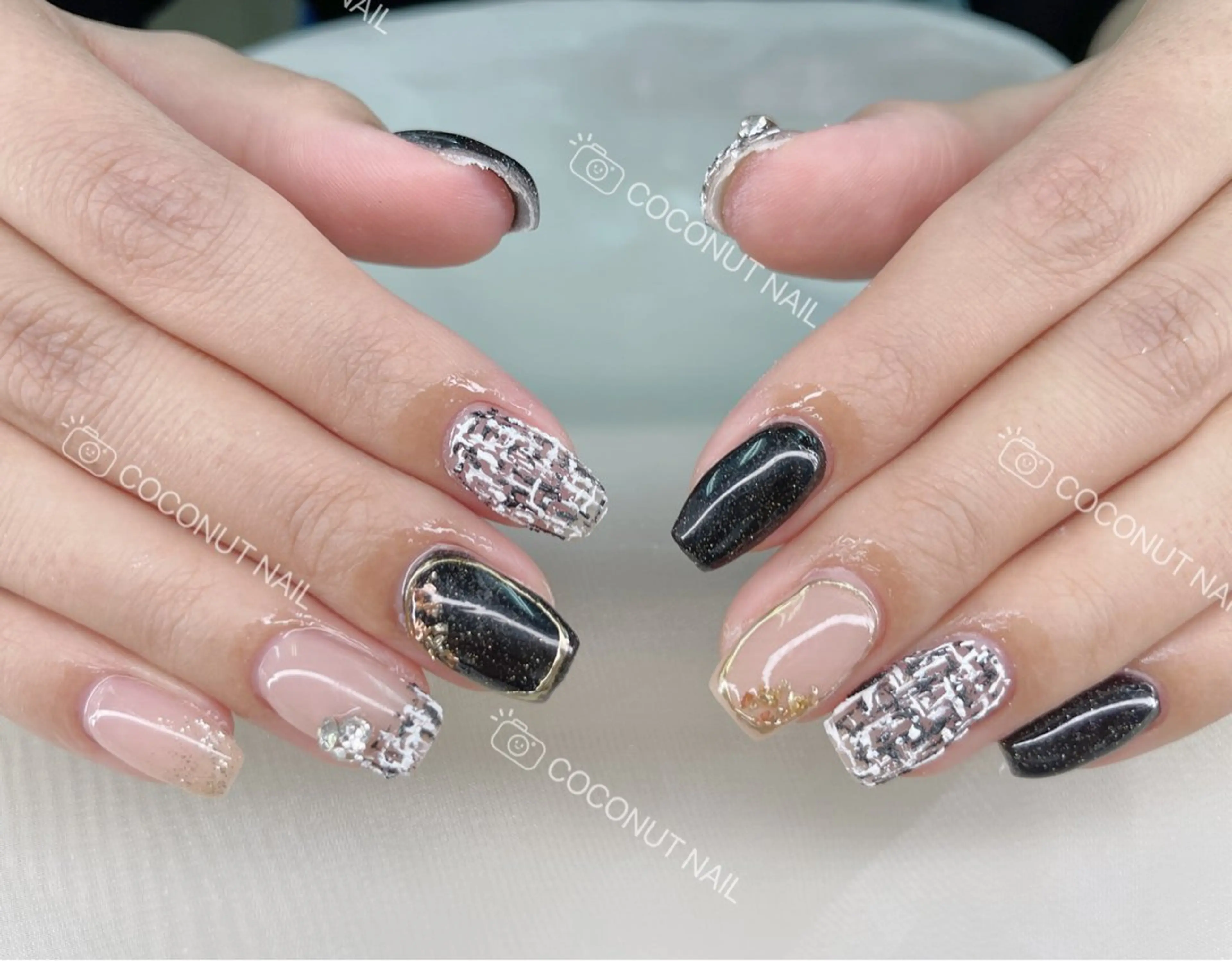 ネイル ハンドネイル 神田 ココナッツのネイルデザイン