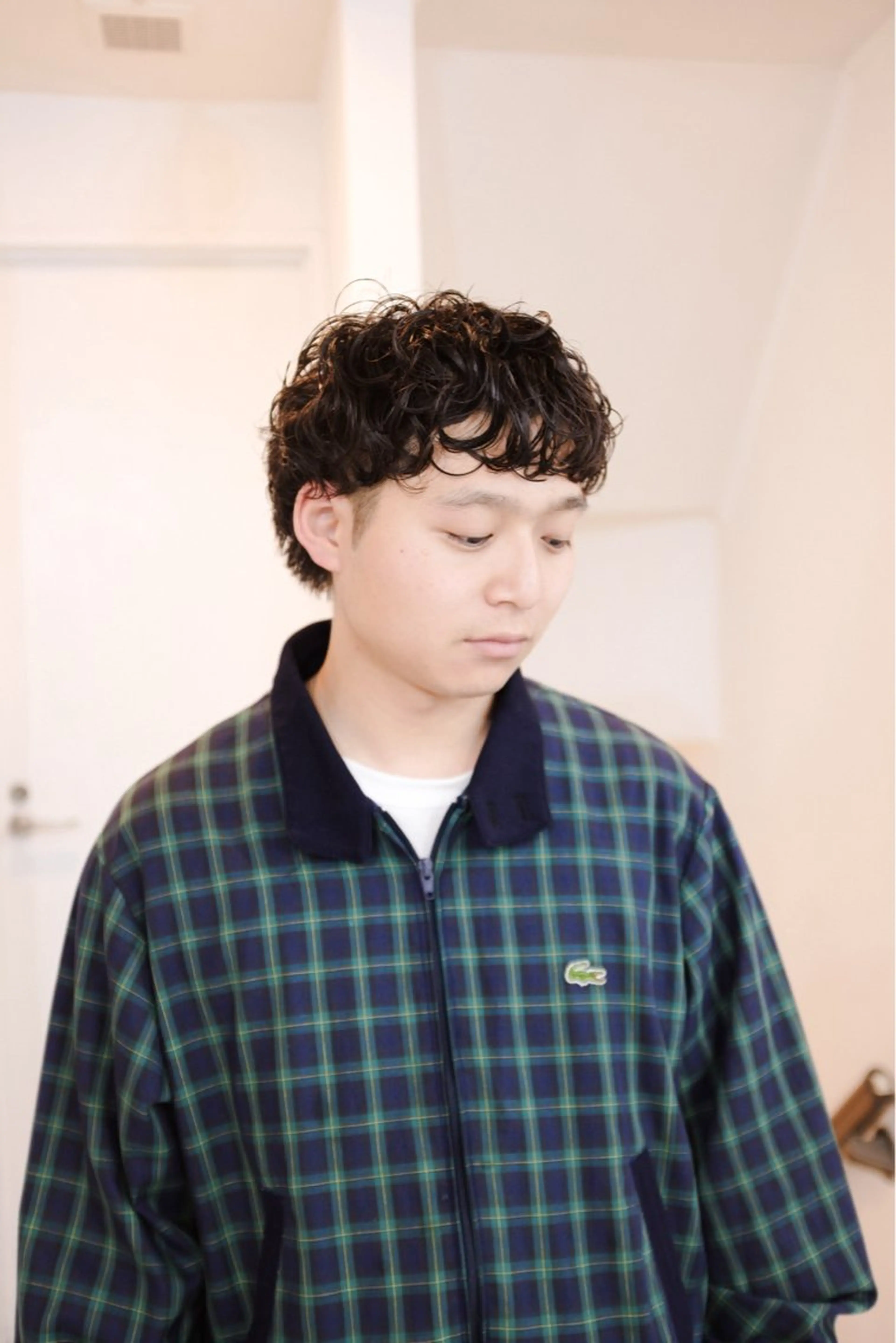 ショート パーマ メンズ 🦠デザインカラー/ 魚瀬あおい🦠のヘアスタイル