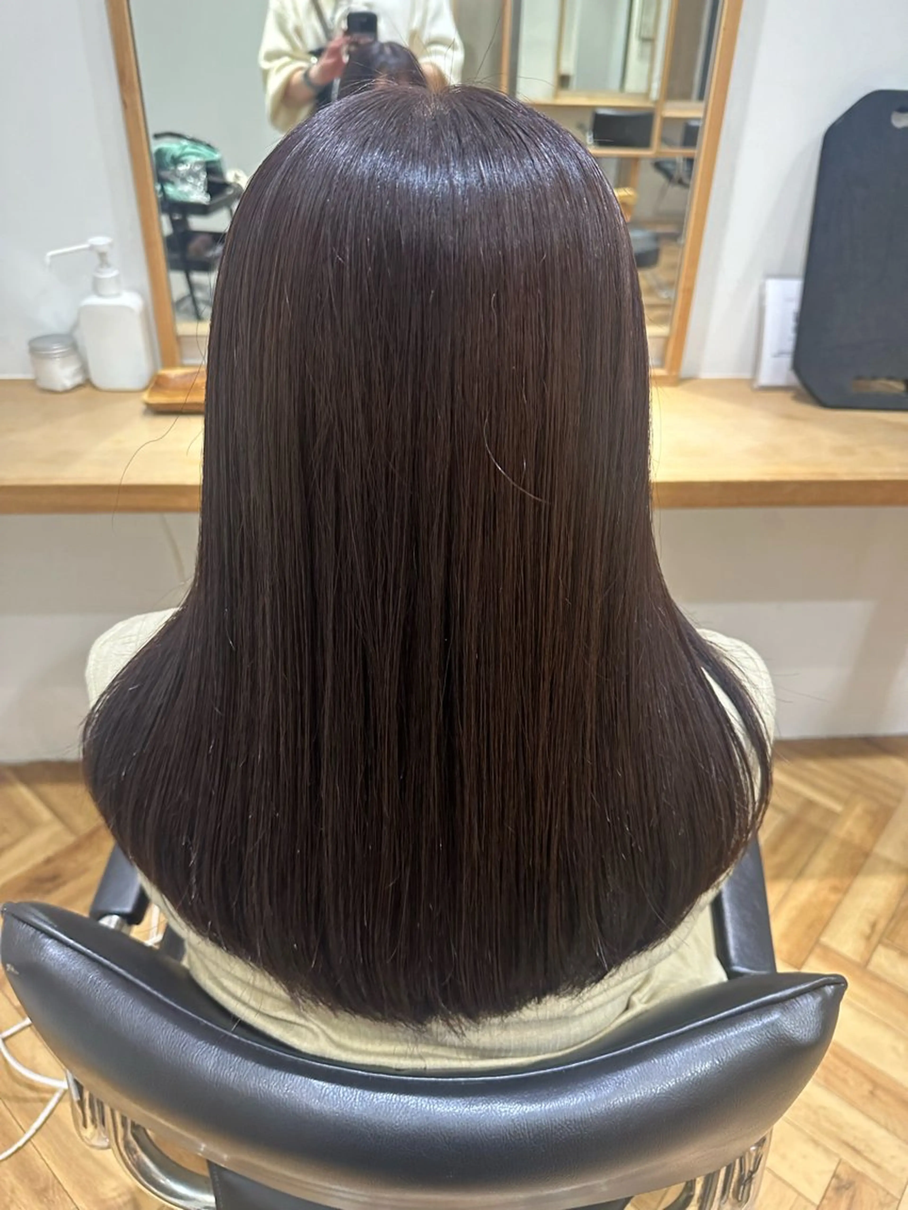 ロング カラー ブラウンカラー ラベンダーカラー トリートメント ヘアカラー トリートメント hair make one 004所属・織田 ゆみのヘアスタイル