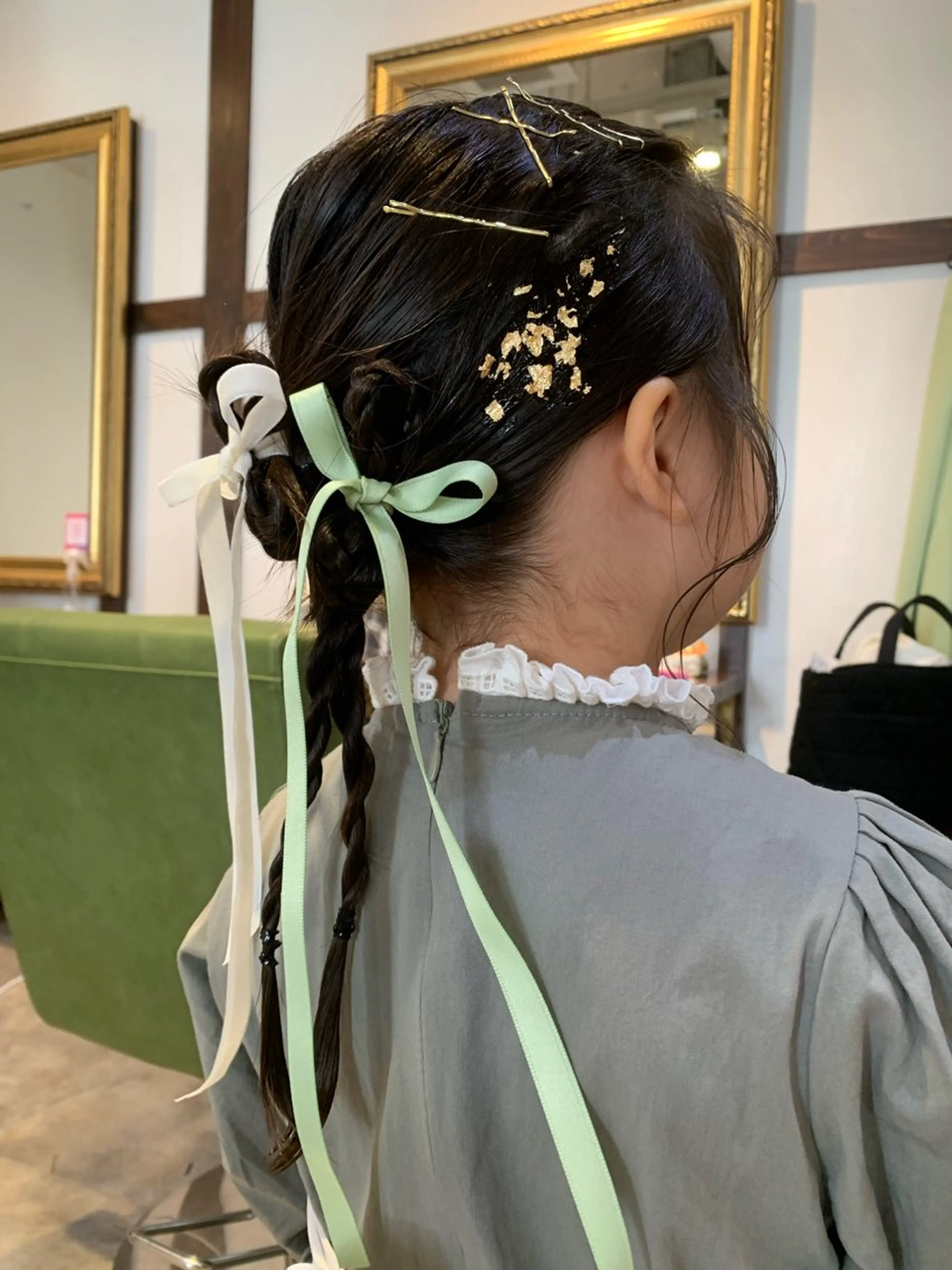 セミロング キッズ 子どものヘアアレンジ newi saLyu 片岡ふきのヘアスタイル