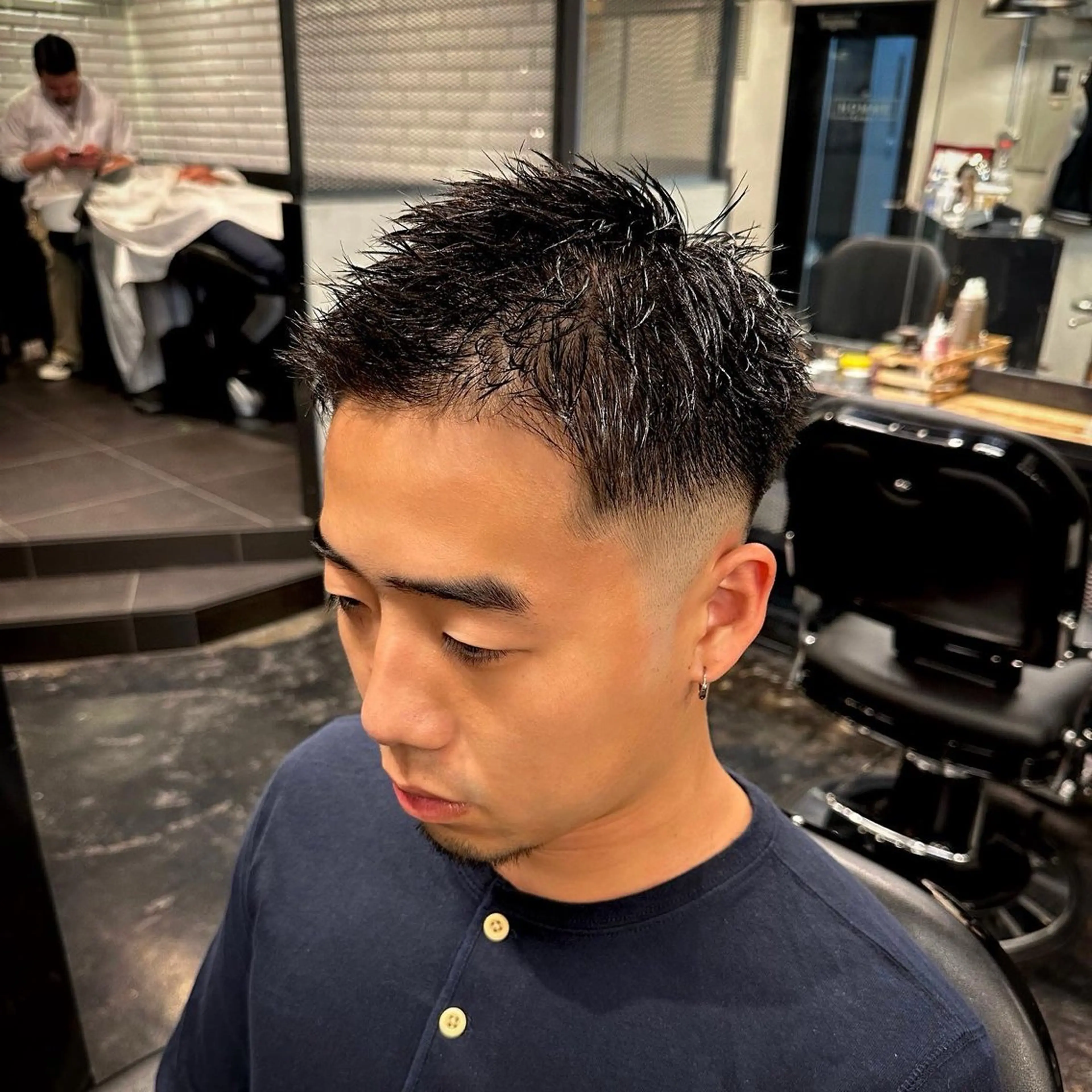 ショート メンズ フェードカット スキンフェード ショートヘア ツイスパ/メンズ パーマ/歩夢のヘアスタイル