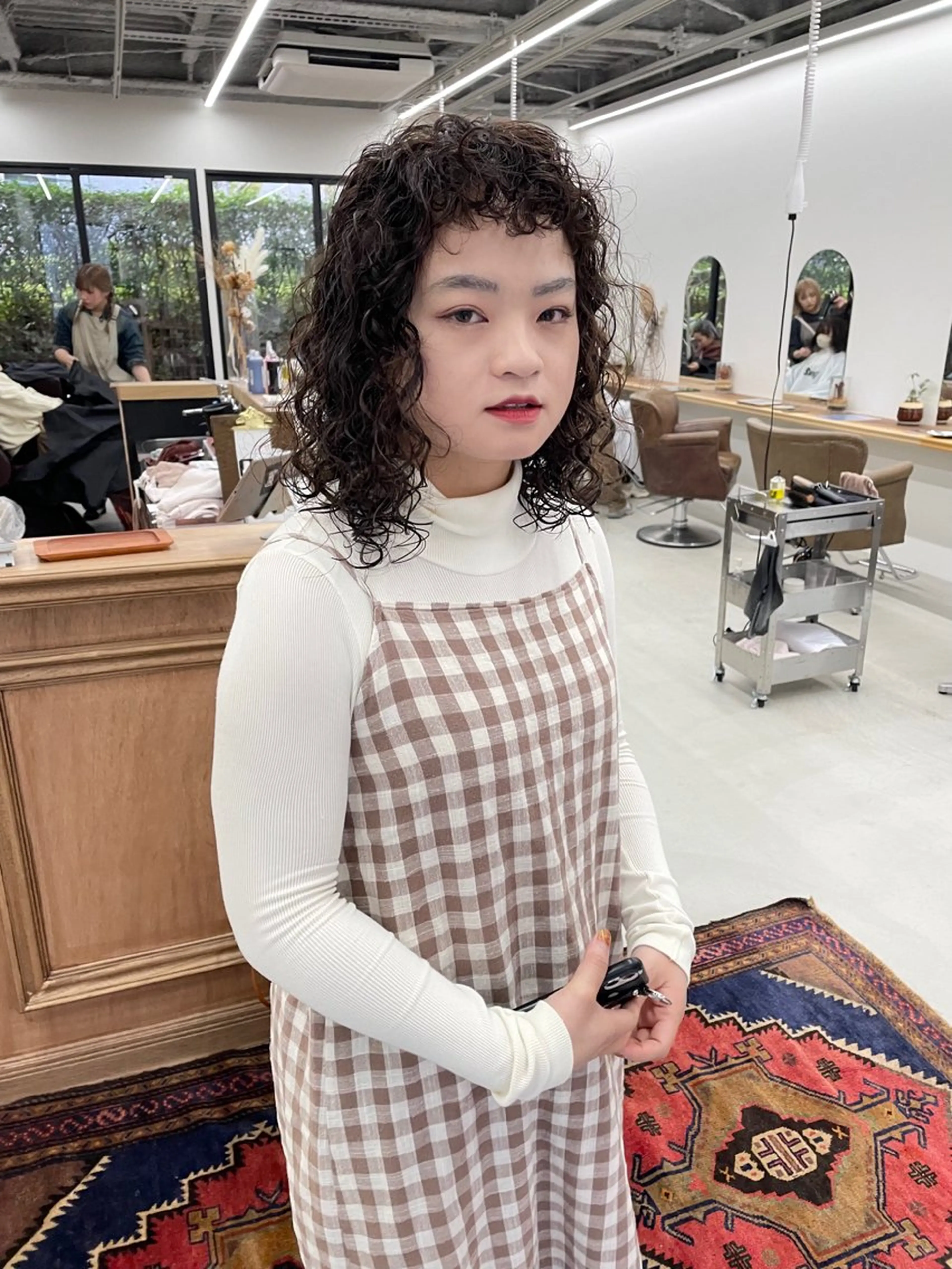 セミロング カラー パーマ ヘアアレンジ メンズ メンズパーマ セミロングパーマ カット パーマ トリートメント tatsumi/ボブ ウルフ/レイヤーのヘアスタイル