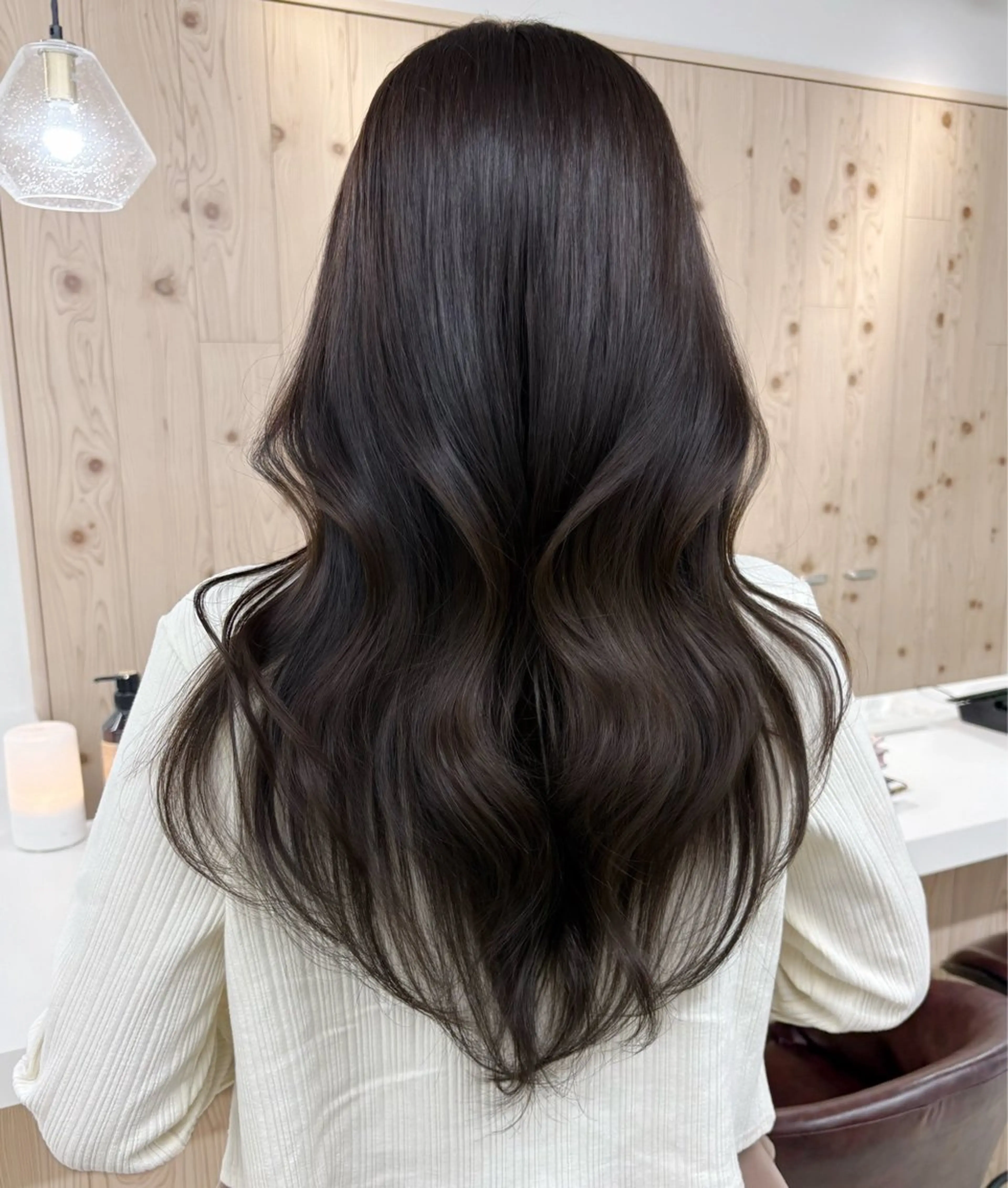 ロング カラー カット ヘアカラー トリートメント ヘアセット 新宿/韓国ヘア/ 髪質改善ストレートのヘアスタイル