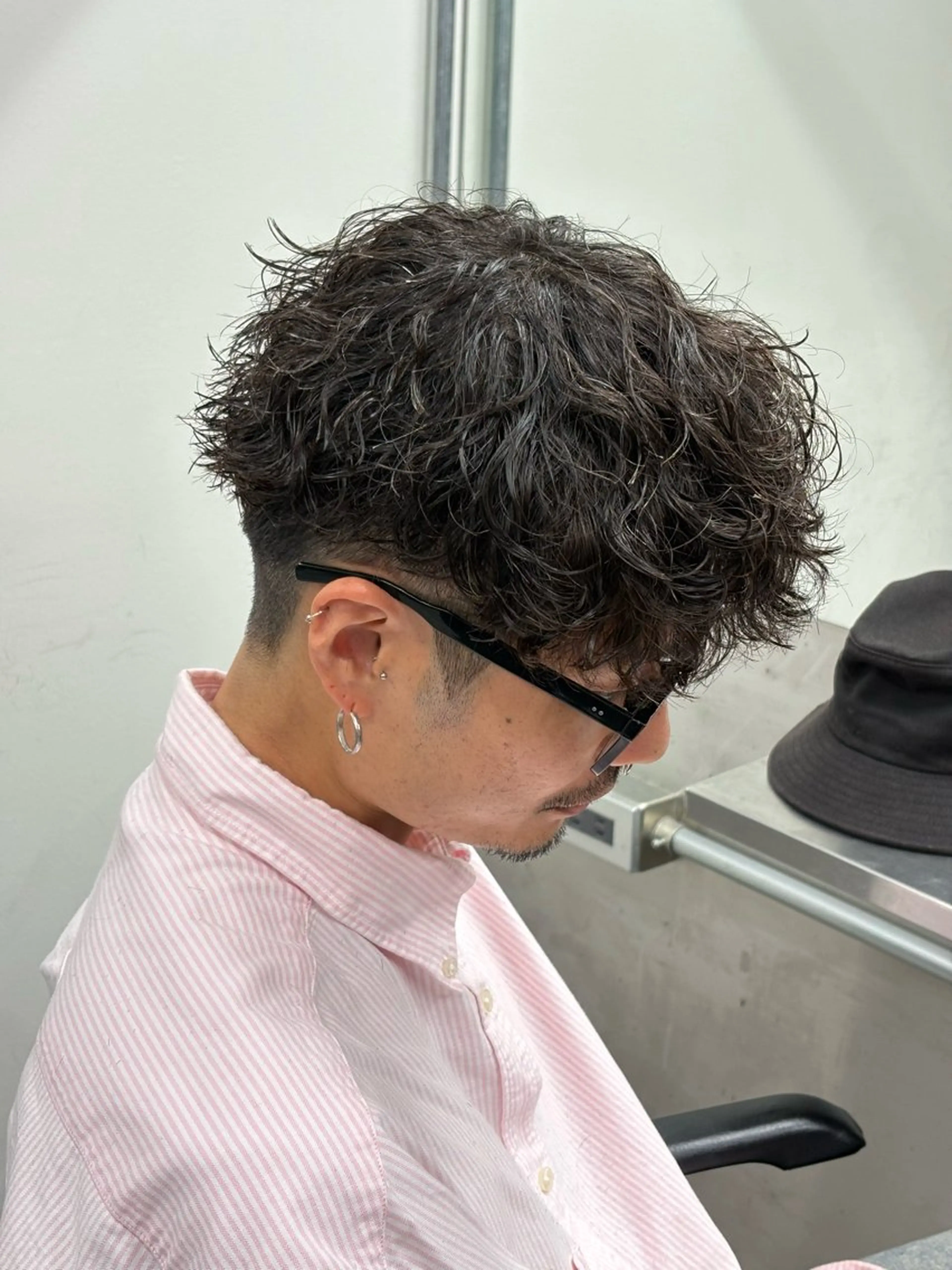 ミディアム カラー パーマ メンズ カット パーマ トリートメント ヘアセット メンズパーマ特化 🔥韓国ヘア職人🔥のヘアスタイル