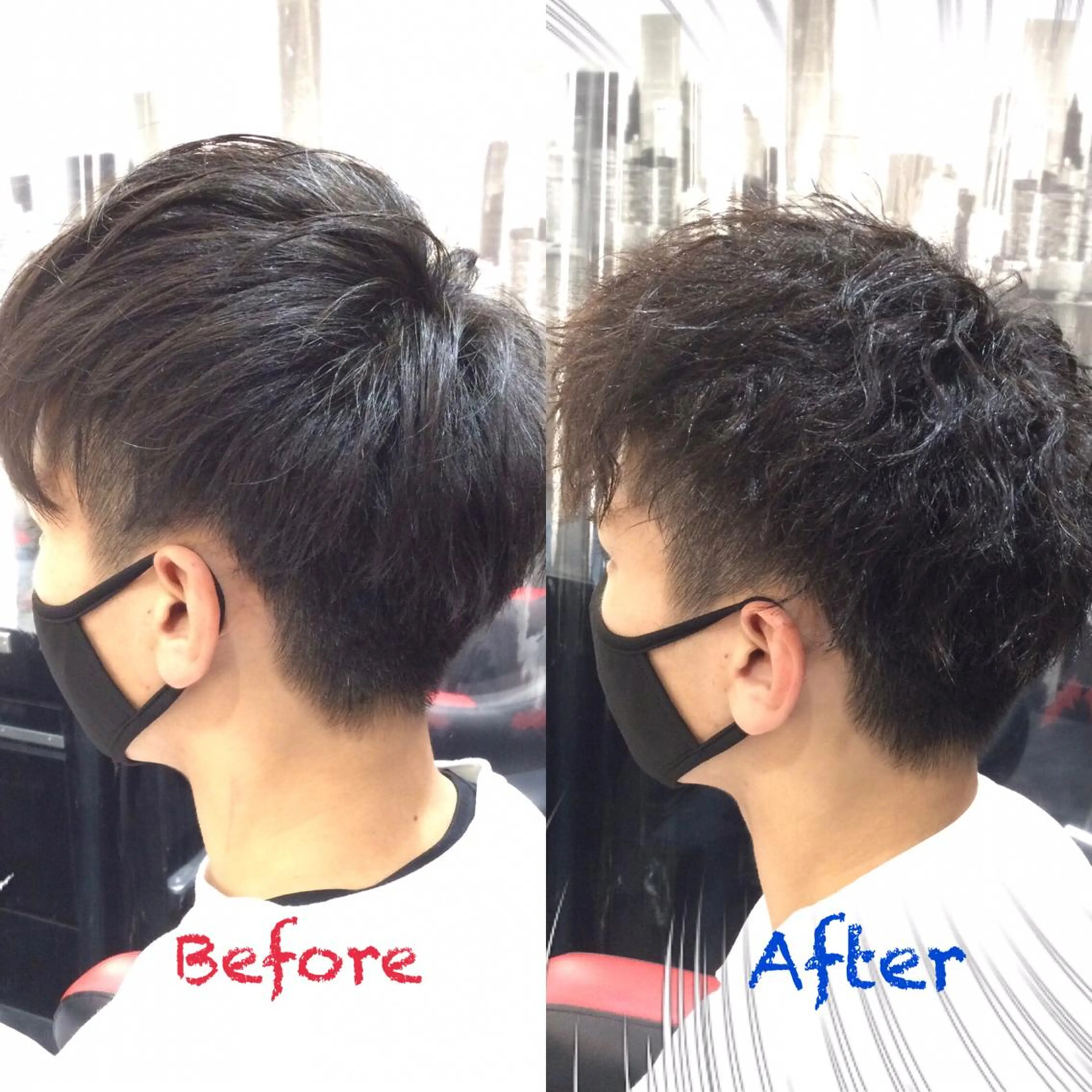 ショート パーマ メンズ Annon プライベートサロンのヘアスタイル