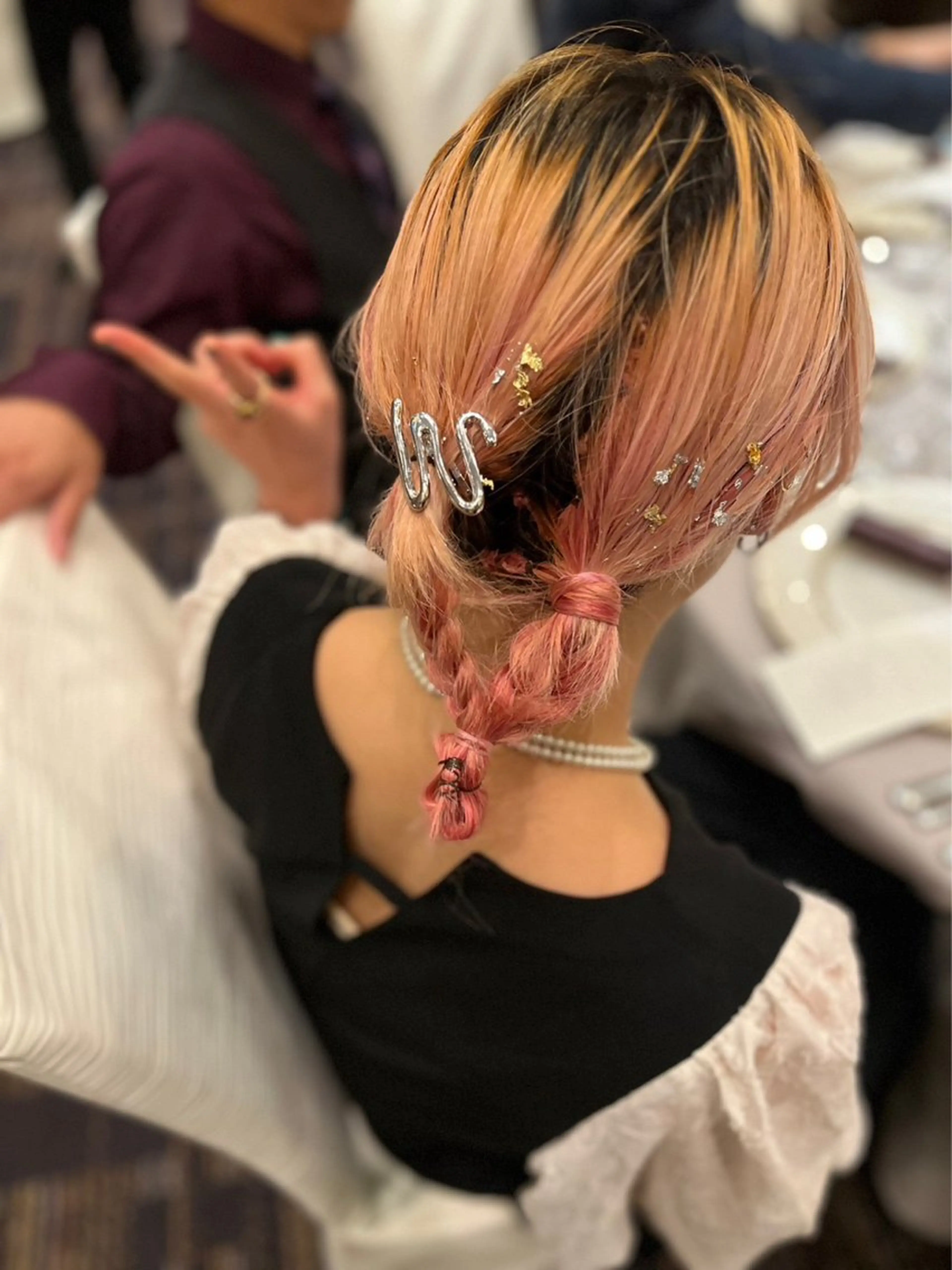 ヘアアレンジ 結婚式・ブライダル 三つ編み ヘアセット A/LEE所属・久保田 千尋のヘアスタイル