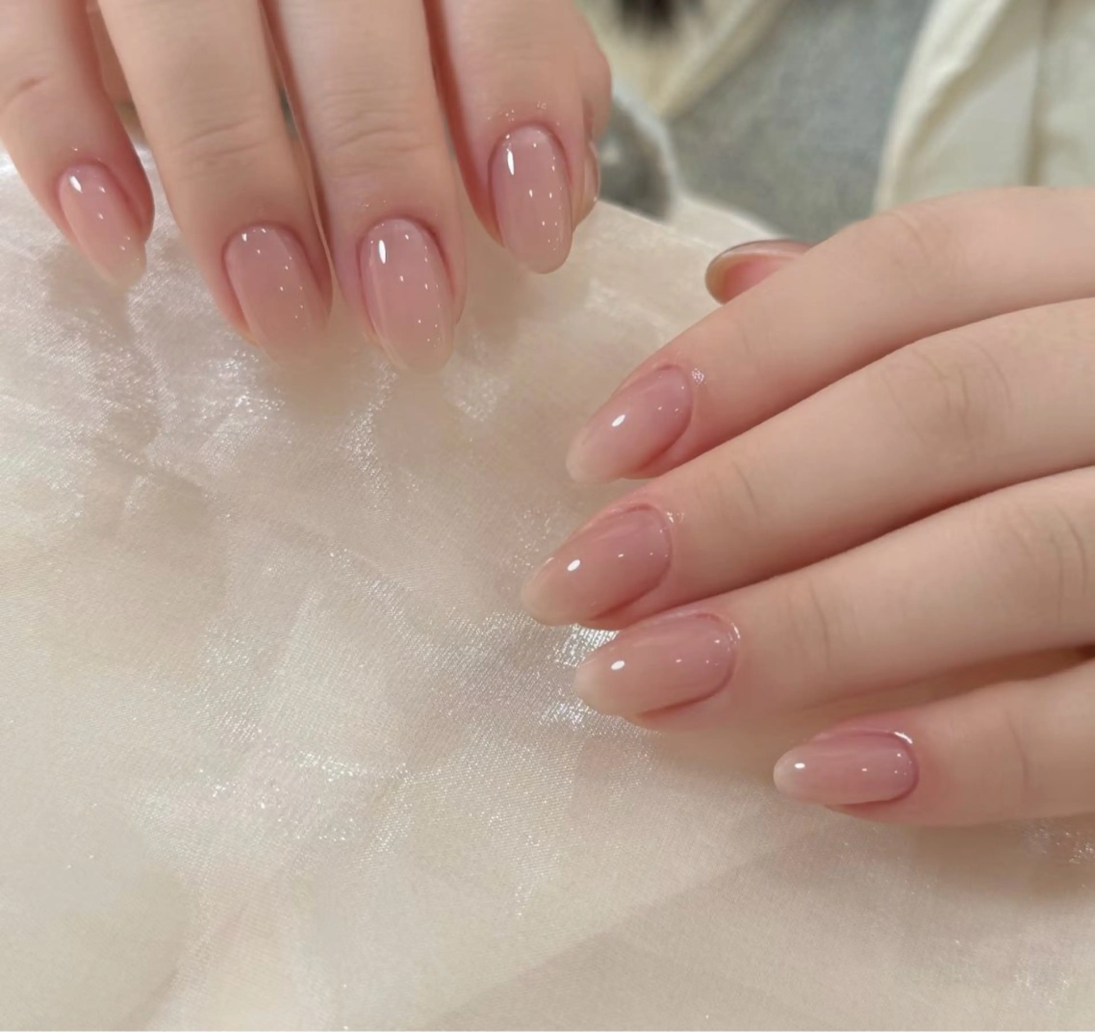 ネイル チークネイル 成人式 フレンチネイル グラデーション 氷ネイル・うるうるネイル ハンドネイル DUO MI所属・キ キnailのネイルデザイン