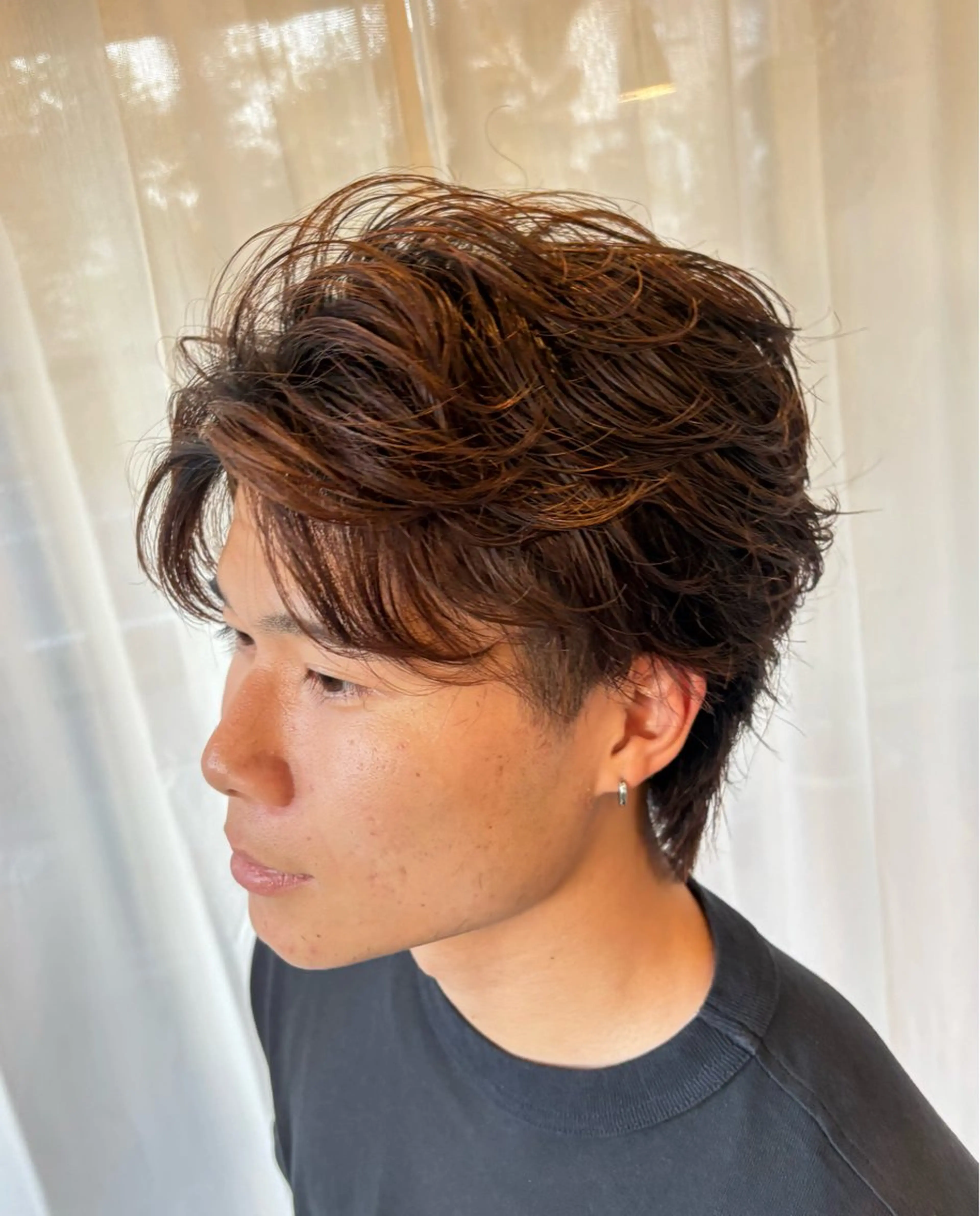 ショート カット パーマ フナビキ ユウキのヘアスタイル
