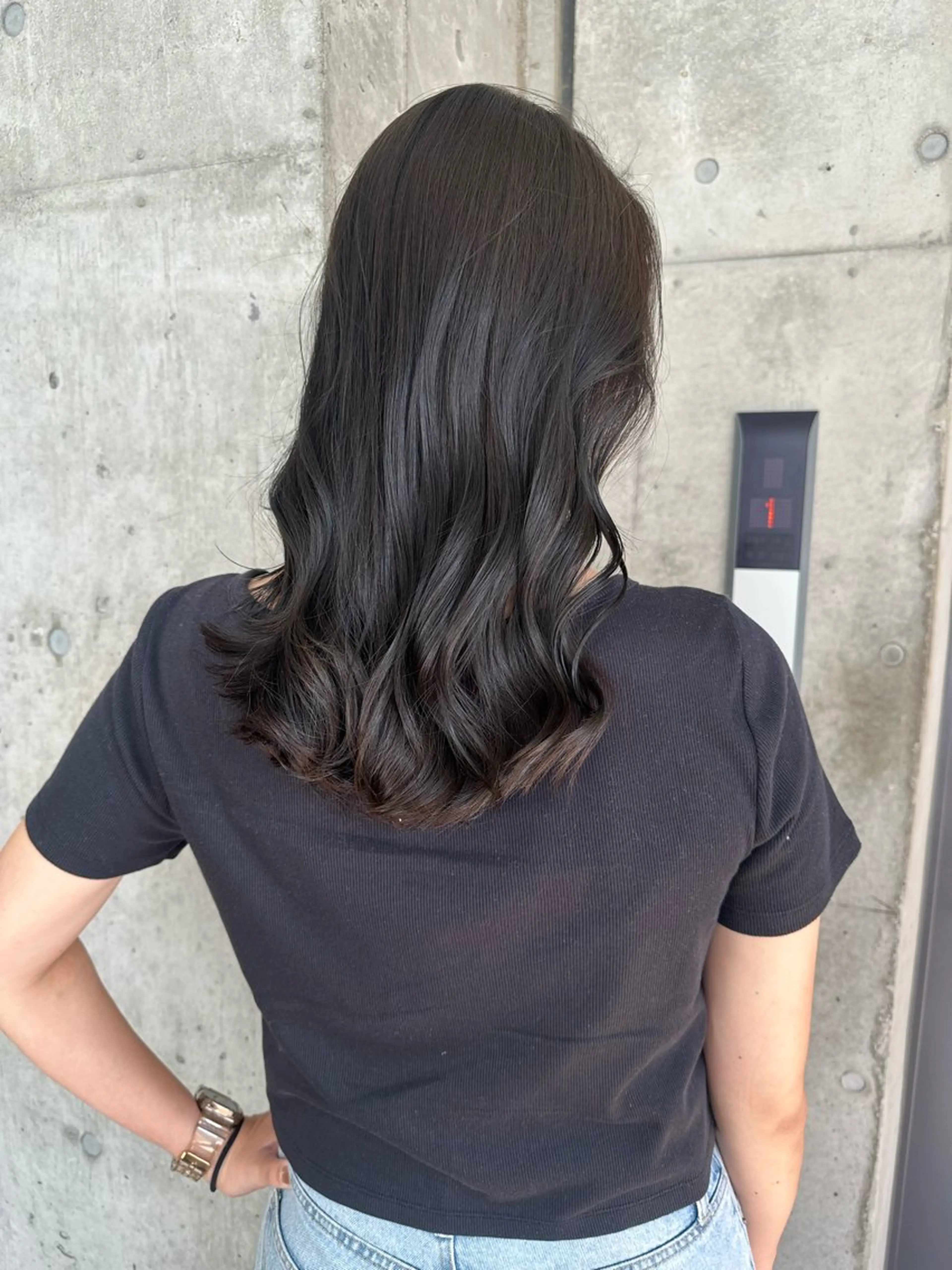 セミロング カラー ヘアアレンジ トリートメント 透明感/ブリーチ/ 髪質改善💛miuのヘアスタイル