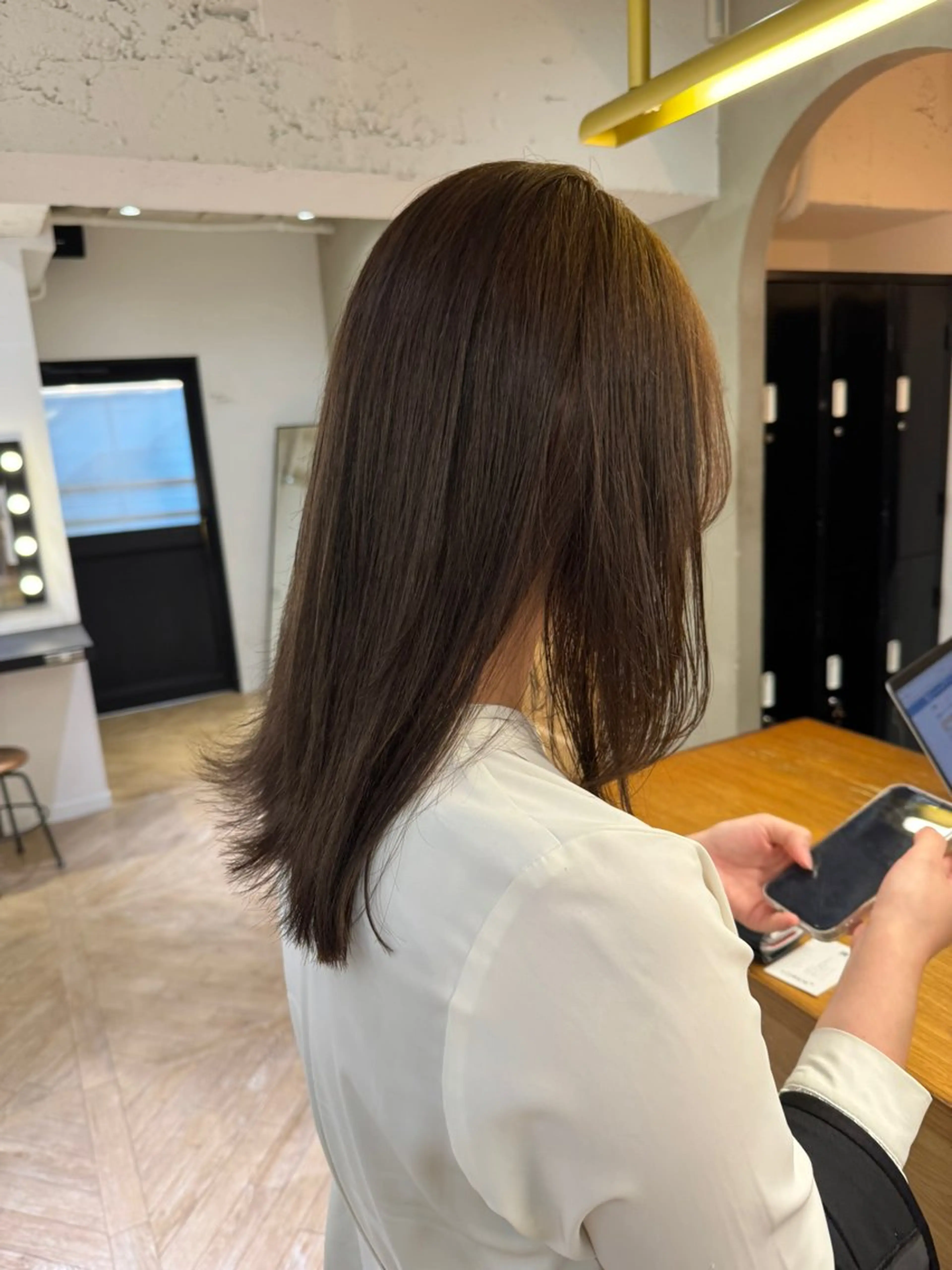 ロング カラー ブラウンカラー オリーブブラウン ヘアカラー 透明感×レイヤーカッ ト🌼kiraraのヘアスタイル