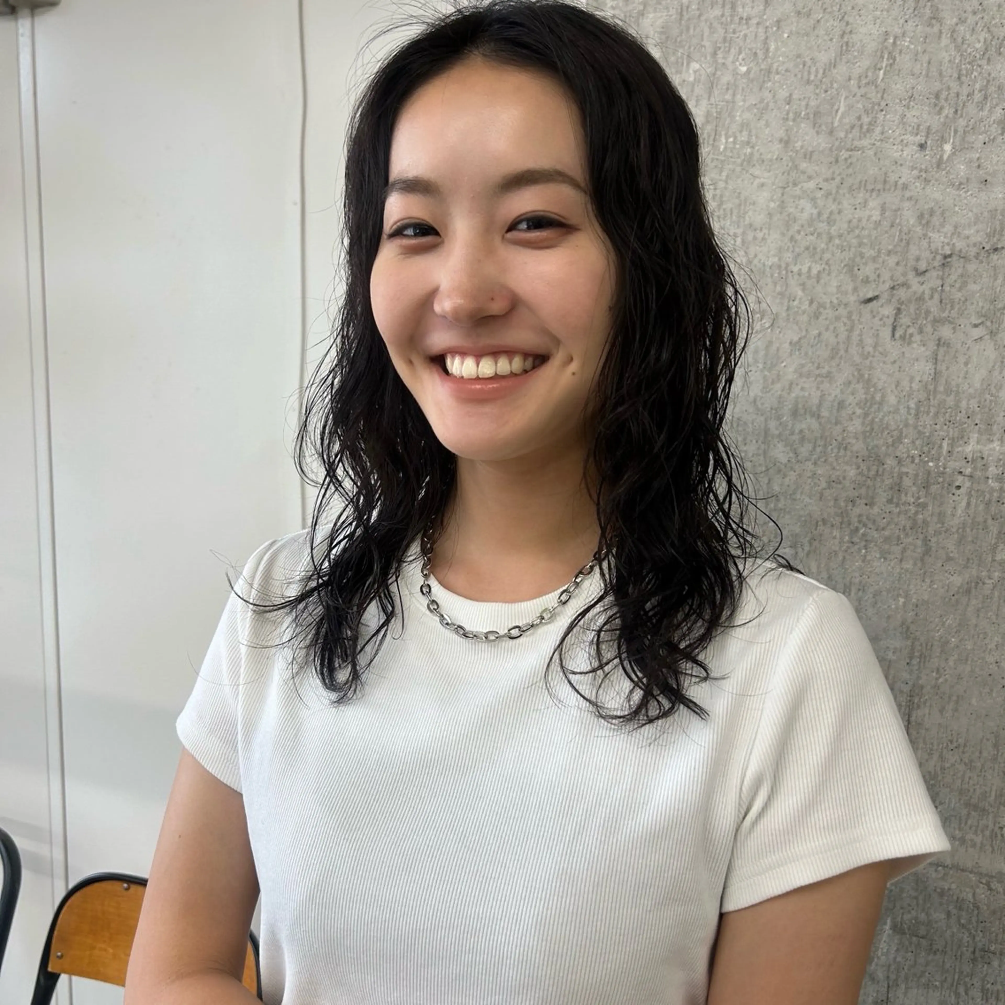 セミロング カット ヘアカラー パーマ 伊藤ほのか /パーマ/ショートのヘアスタイル