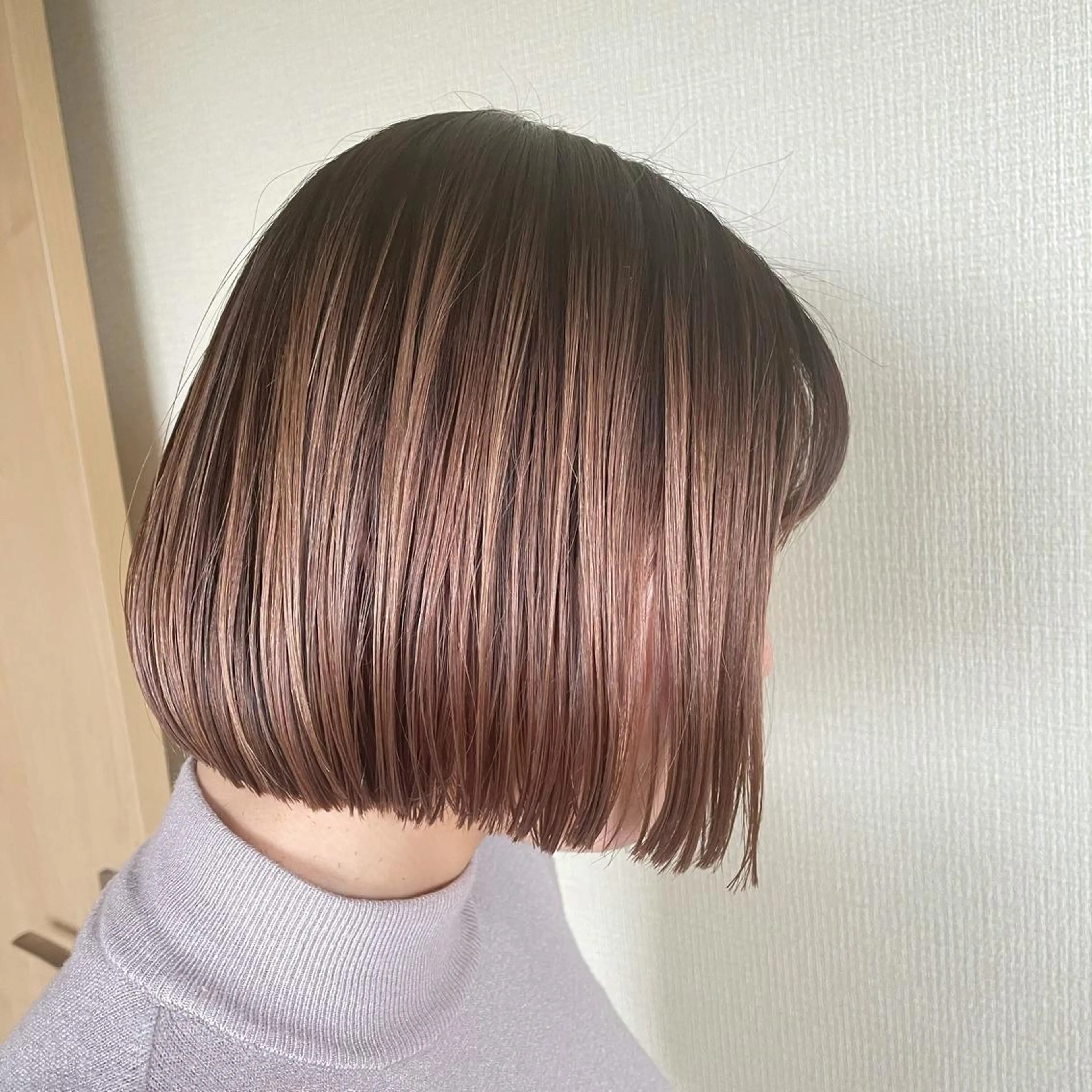 ミディアム 切りっぱなしボブ ボブ 🫧艶髪/ブリーチ 🐳honami🫧のヘアスタイル