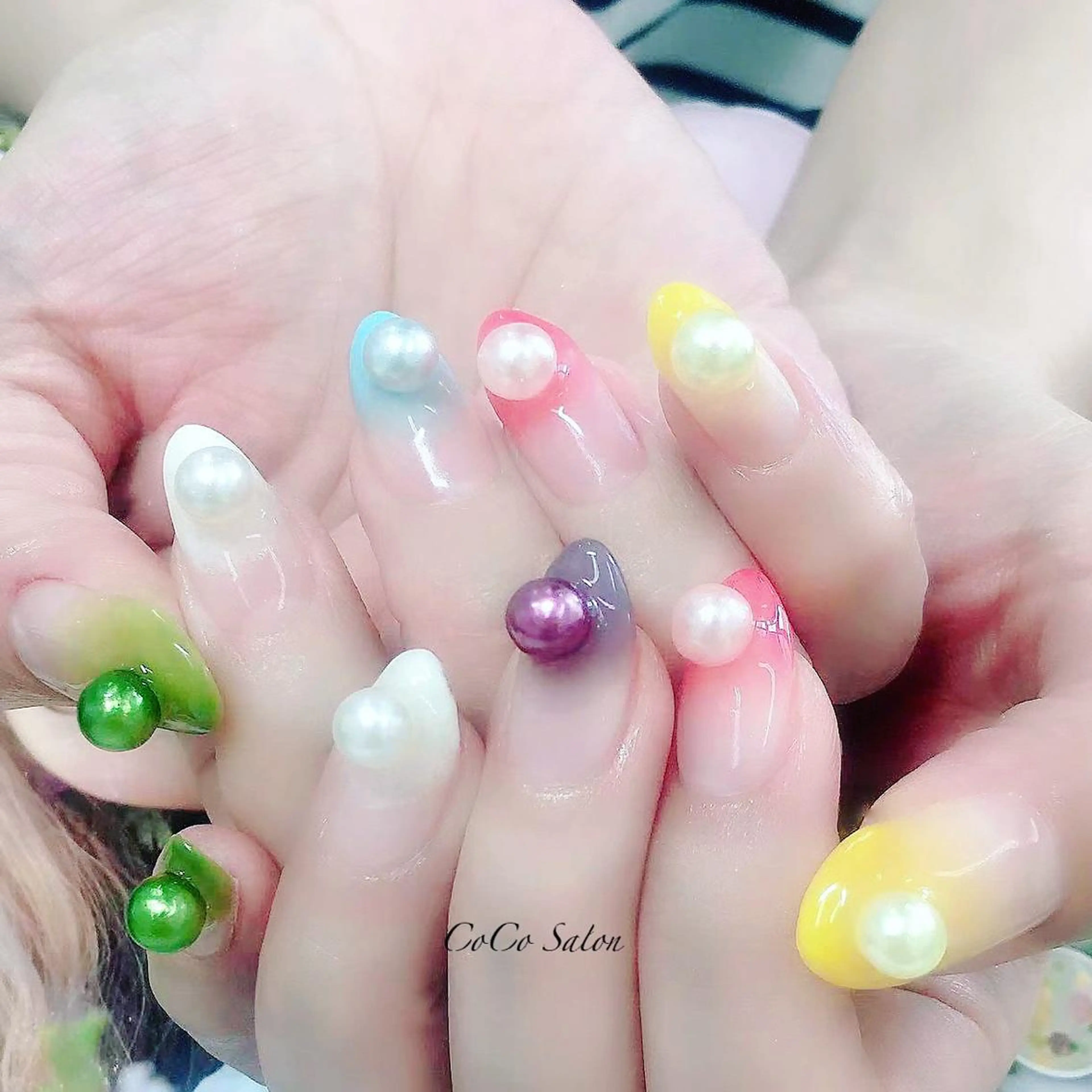 ネイル 長さ出し ジェルネイル グラデーション オフィスネイル パラジェル ハンドネイル CoCoSalon ネイル/まつ毛予約のネイルデザイン