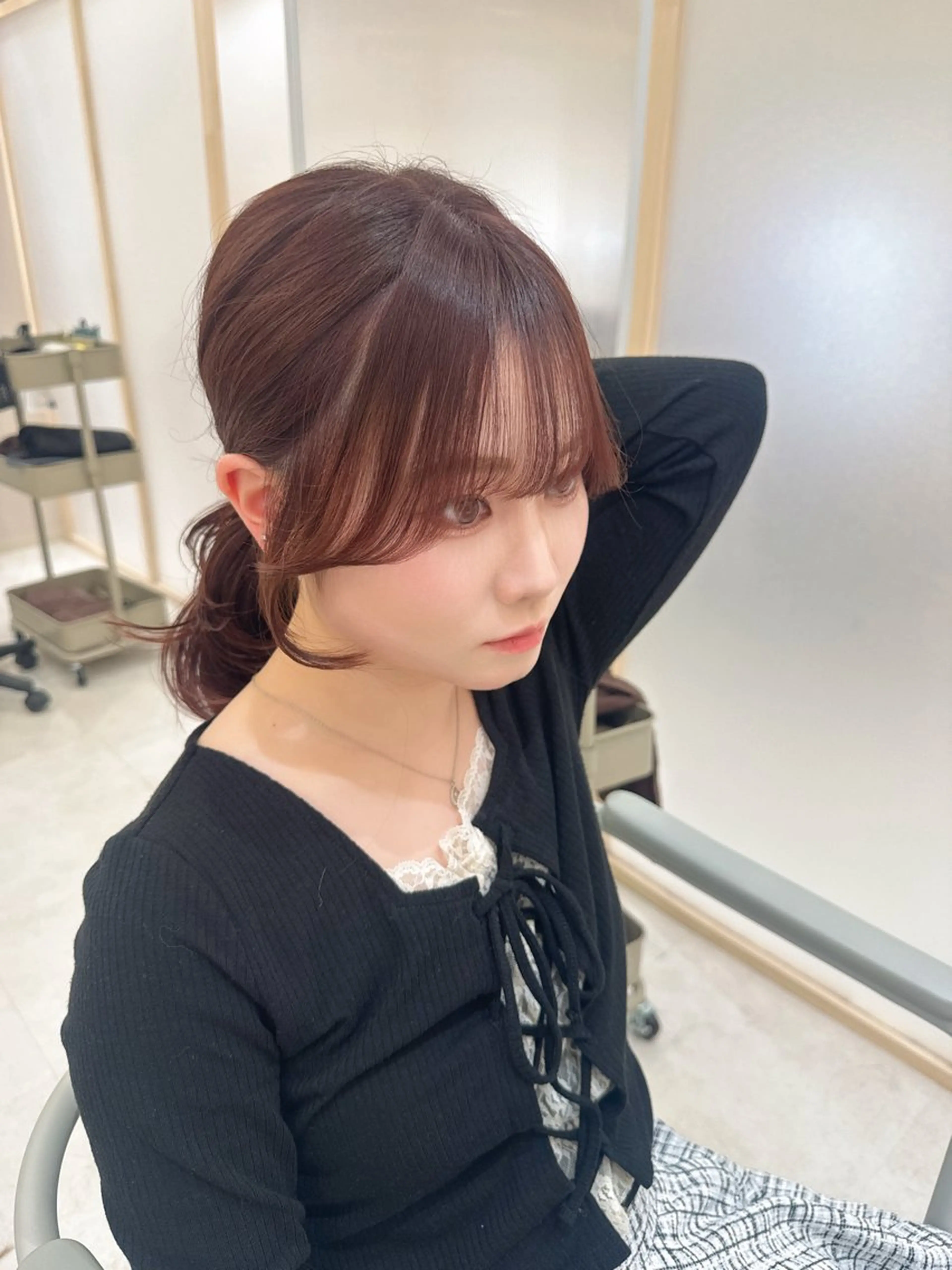 セミロング カット ヘアカラー トリートメント 韓国ヘア🎀 まりかのヘアスタイル