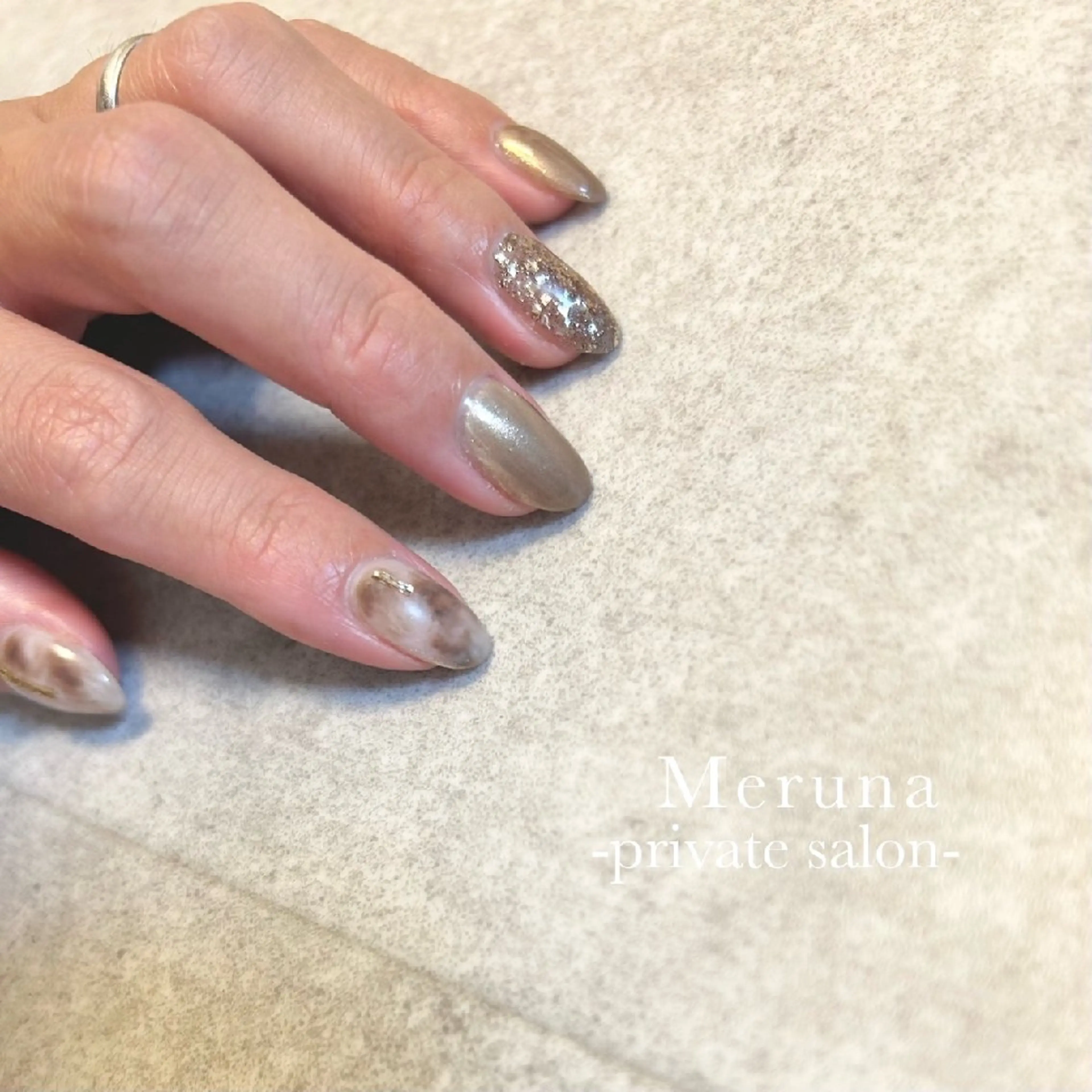 ネイル ニュアンスネイル ハンドネイル Meruna .ﾒﾙｰﾅ.のネイルデザイン