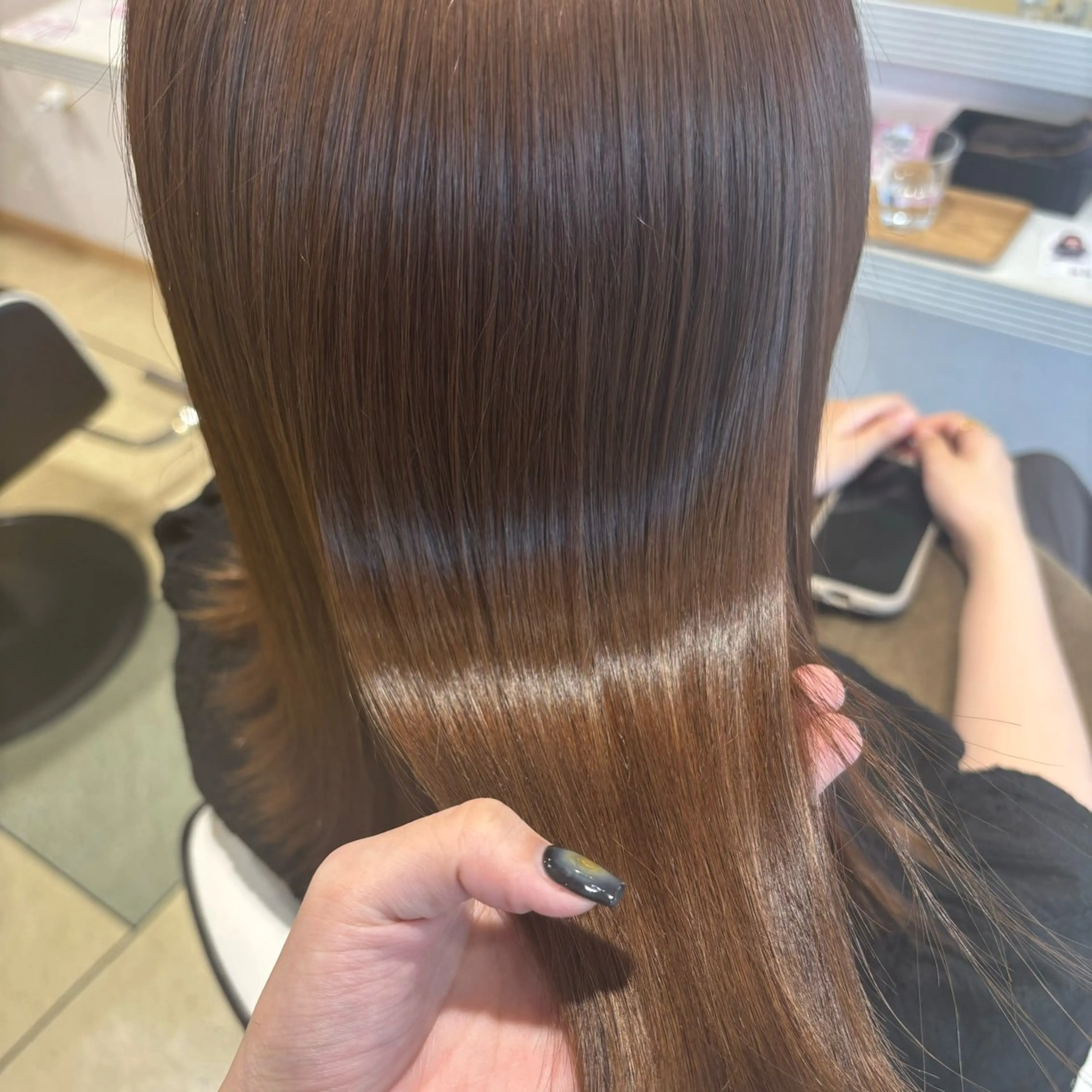 セミロング カラー 奈那美🌸 韓国ヘア🌸透明感のヘアスタイル