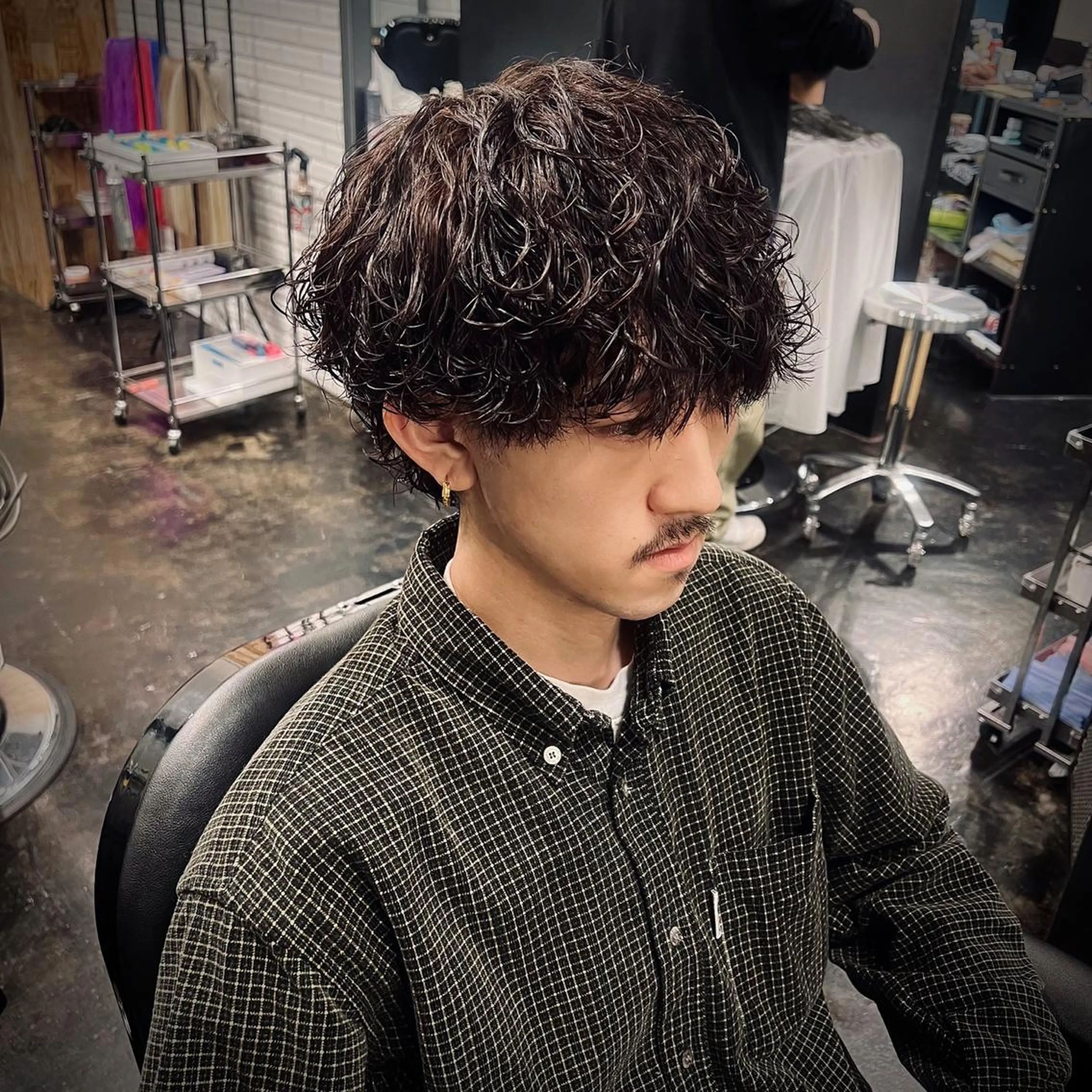 パーマ メンズ メンズパーマ メンズ特化/パーマ/ メッシュ/竜成のヘアスタイル