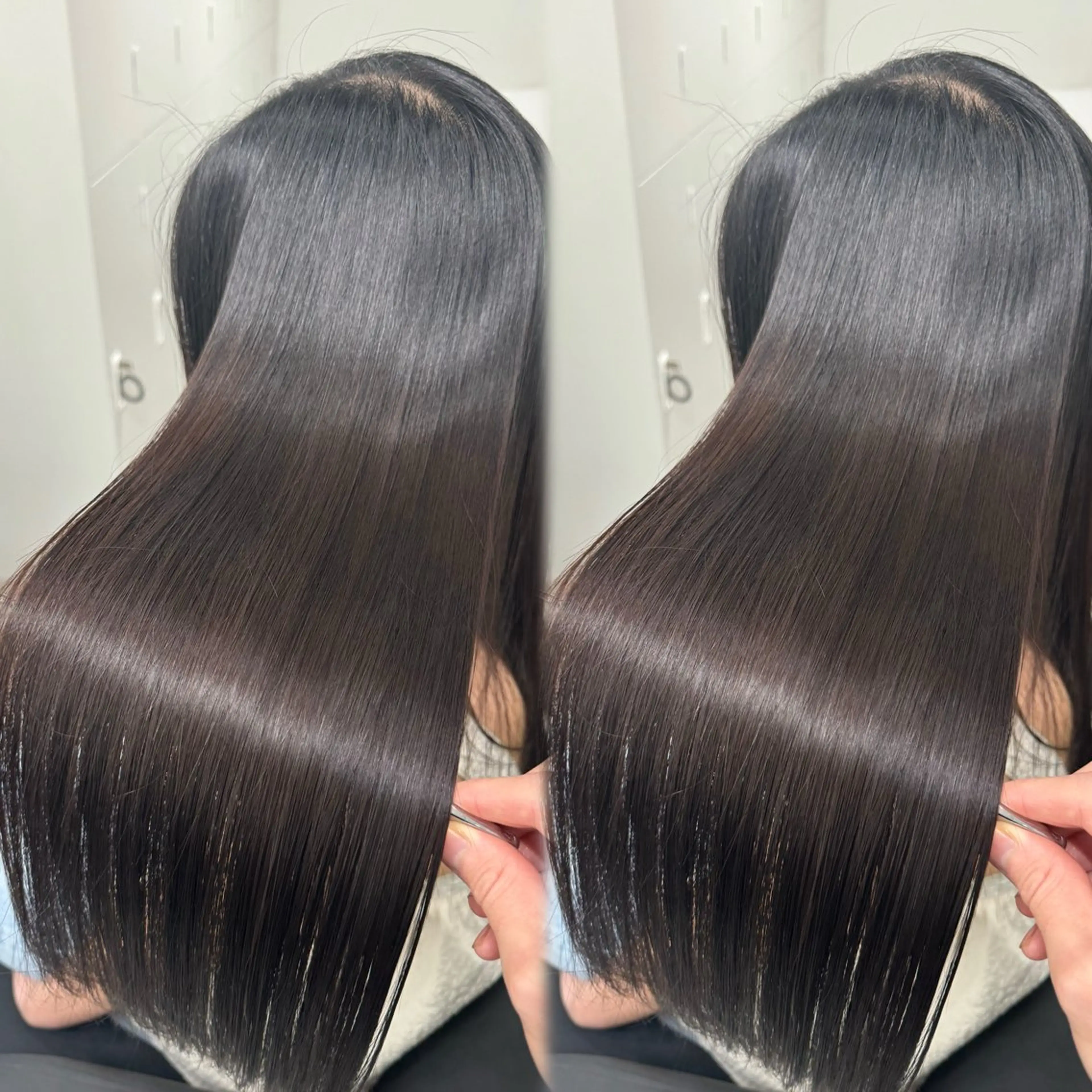 セミロング 縮毛矯正 D.I.E.V.A  渋谷所属・💕韓国レイヤー× 髪質改善　宮内諒のヘアスタイル