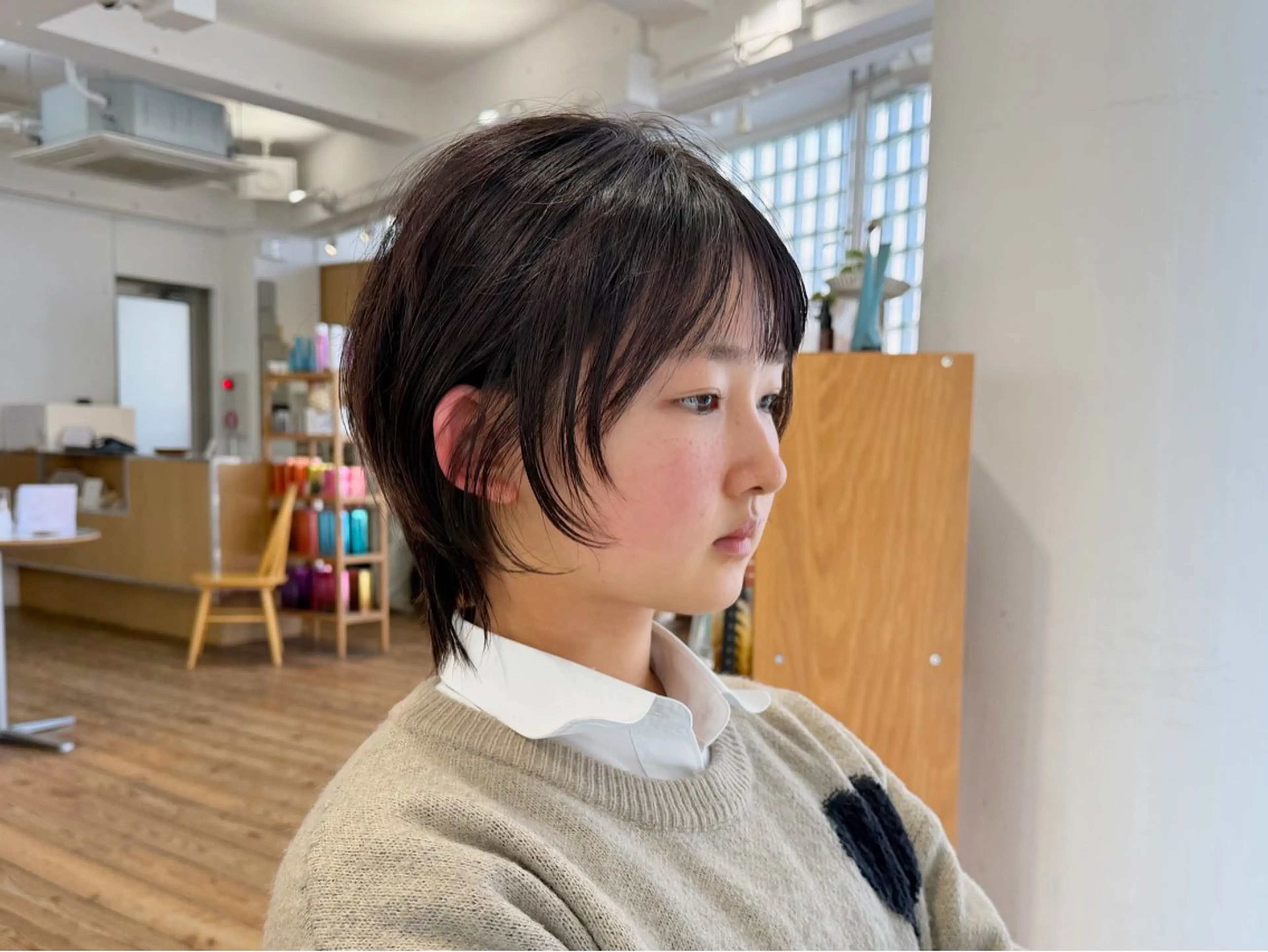 ショート 顔周りカット レイヤーカット ショートヘア ウルフカット カット カズヤ/垢抜けヘア/ 顔周り/ボブのヘアスタイル