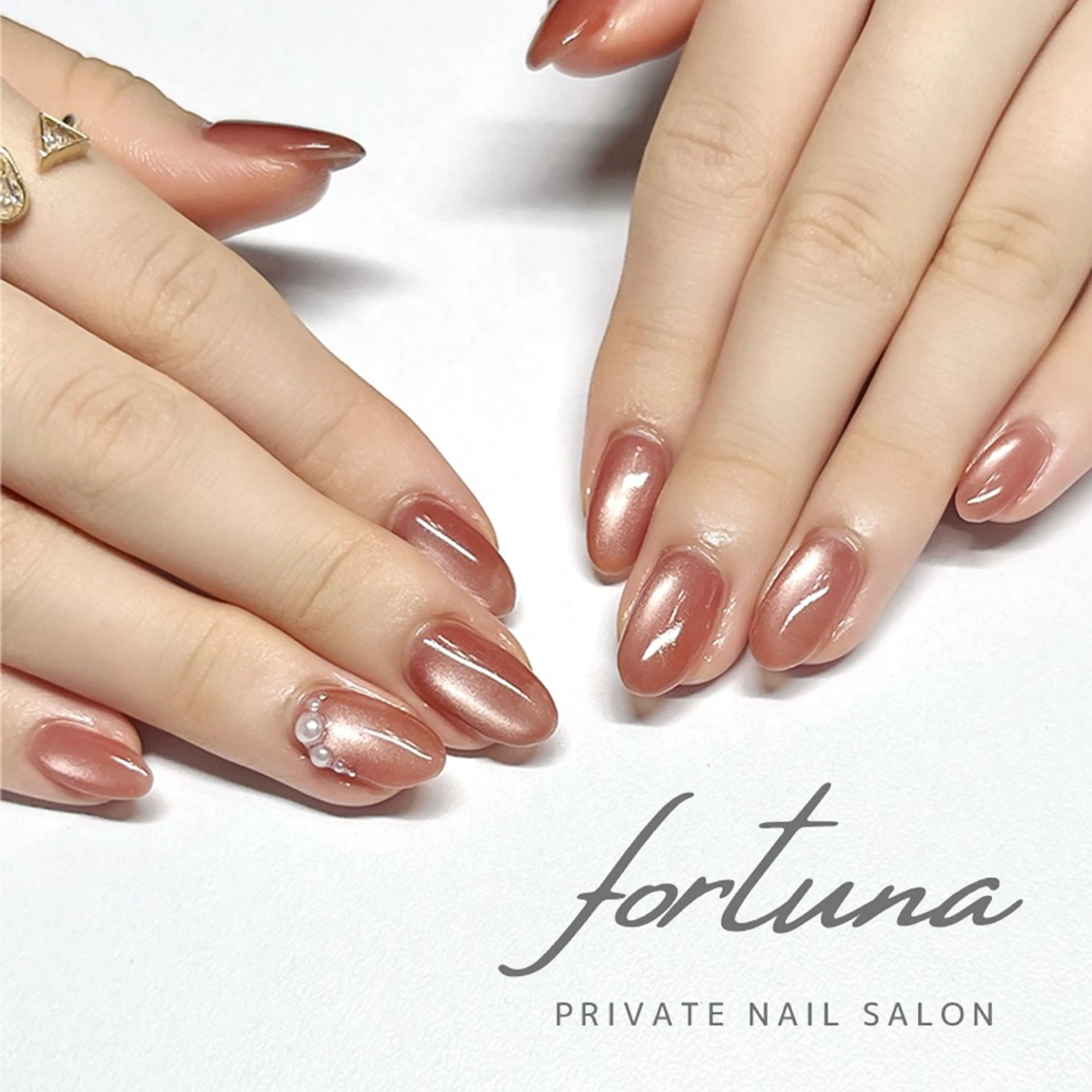 ネイル マグネットネイル シンプルネイル ストーンネイル ハンドネイル fortuna 武藤裕美のネイルデザイン