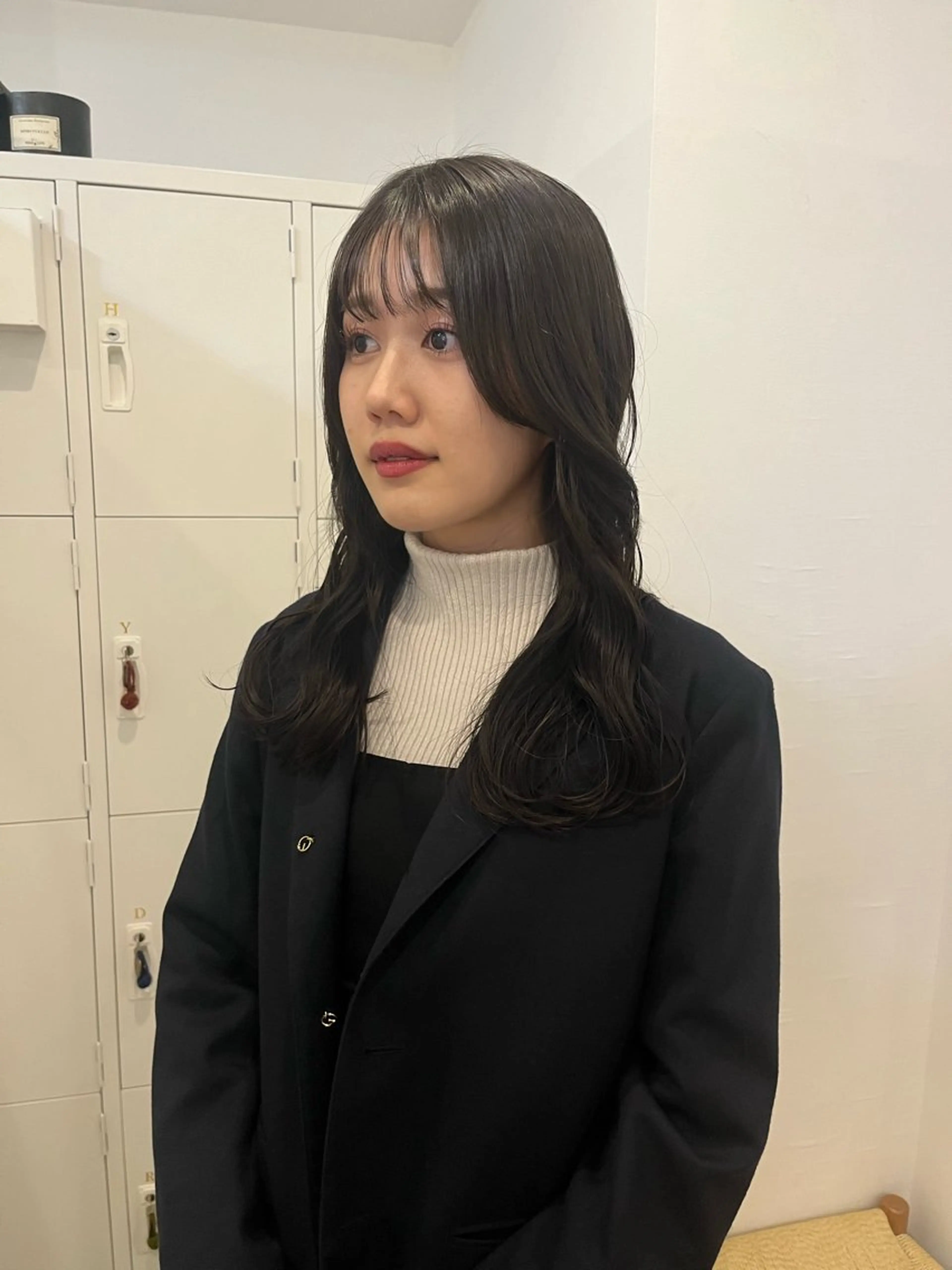 ロング カラー フクシママユ / 柔らかカラーのヘアスタイル