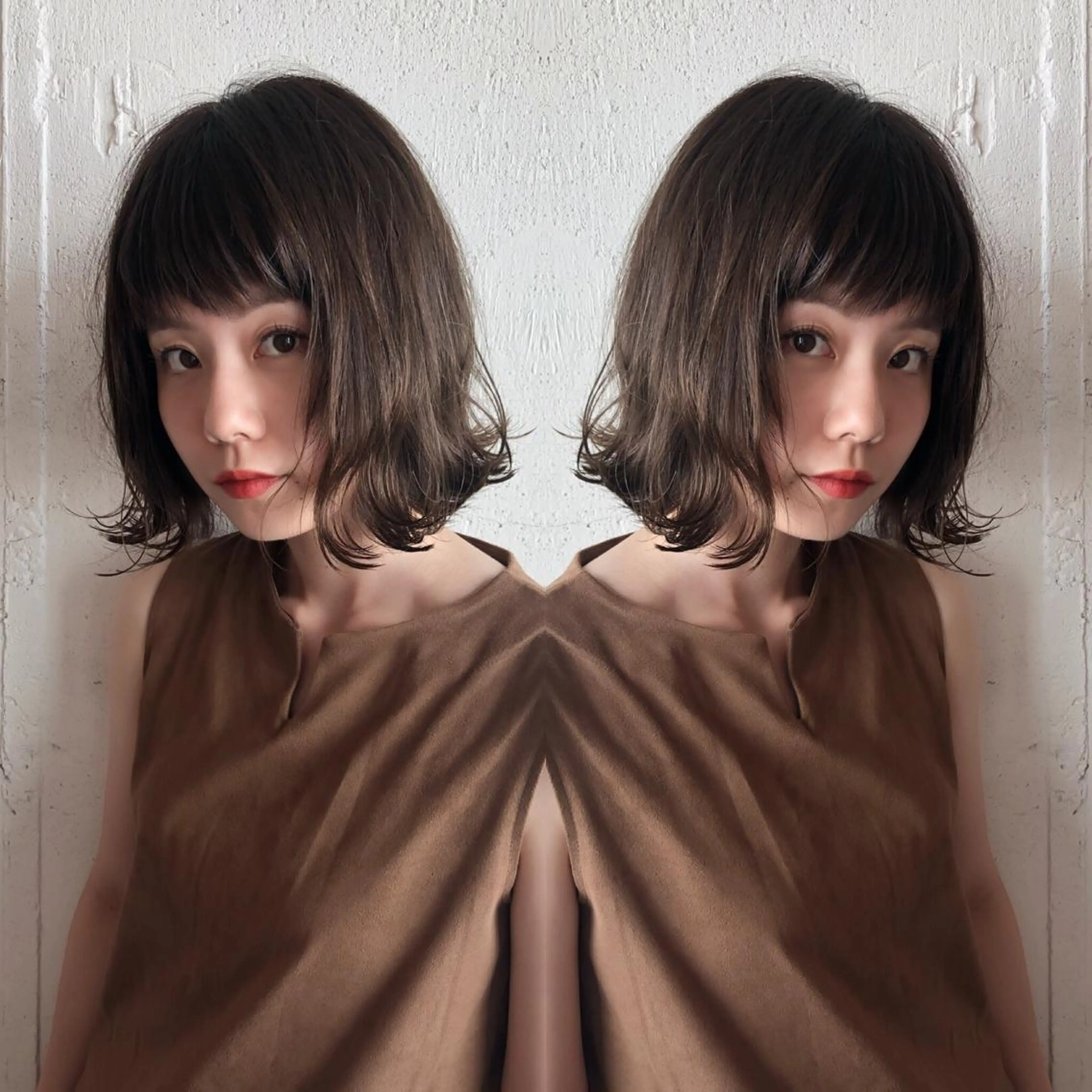 ショート アッシュ ボブ 外ハネヘア あらき ちさとのヘアスタイル