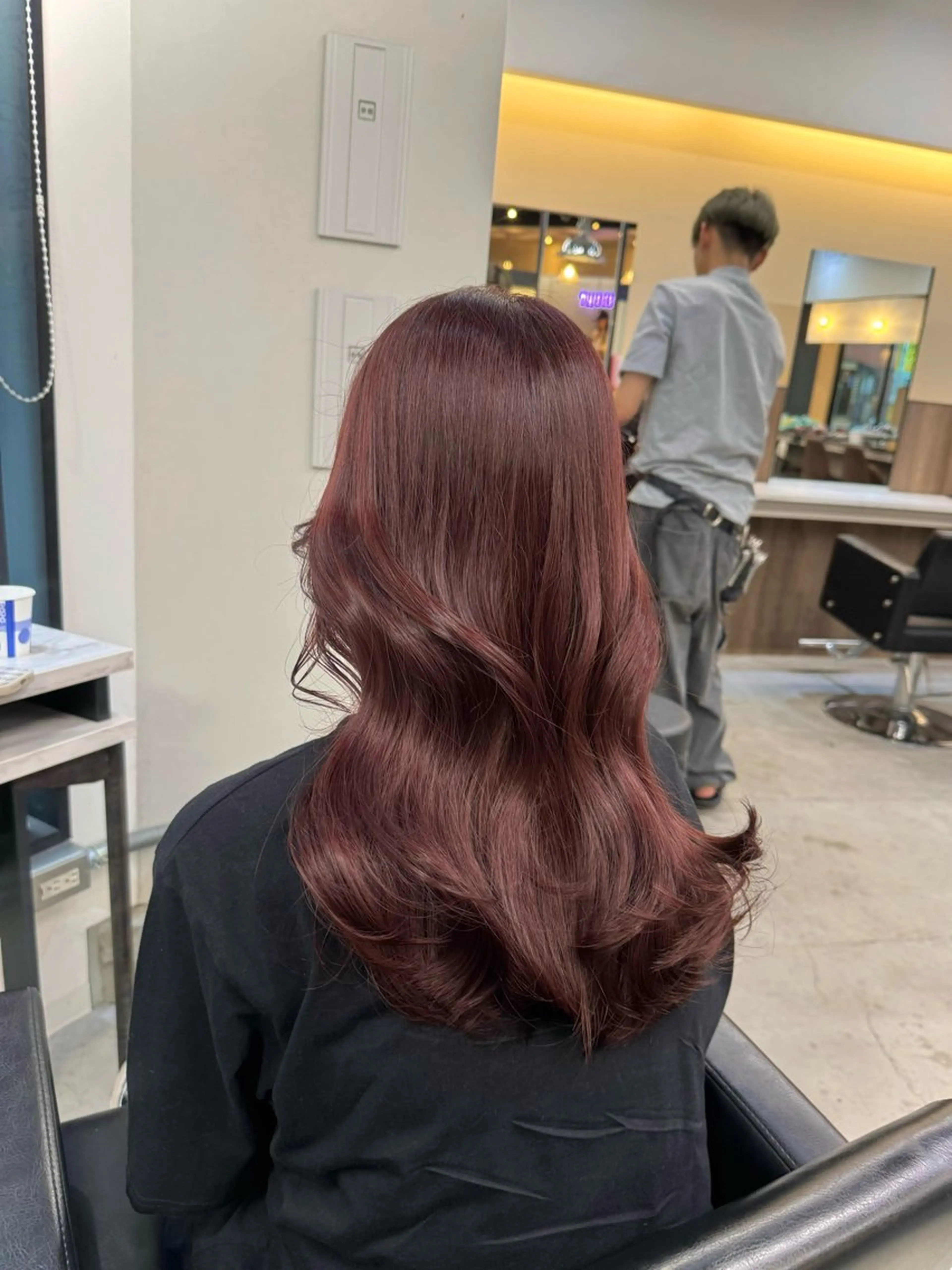 セミロング カラー 韓国ヘア🇰🇷 YUKINAのヘアスタイル