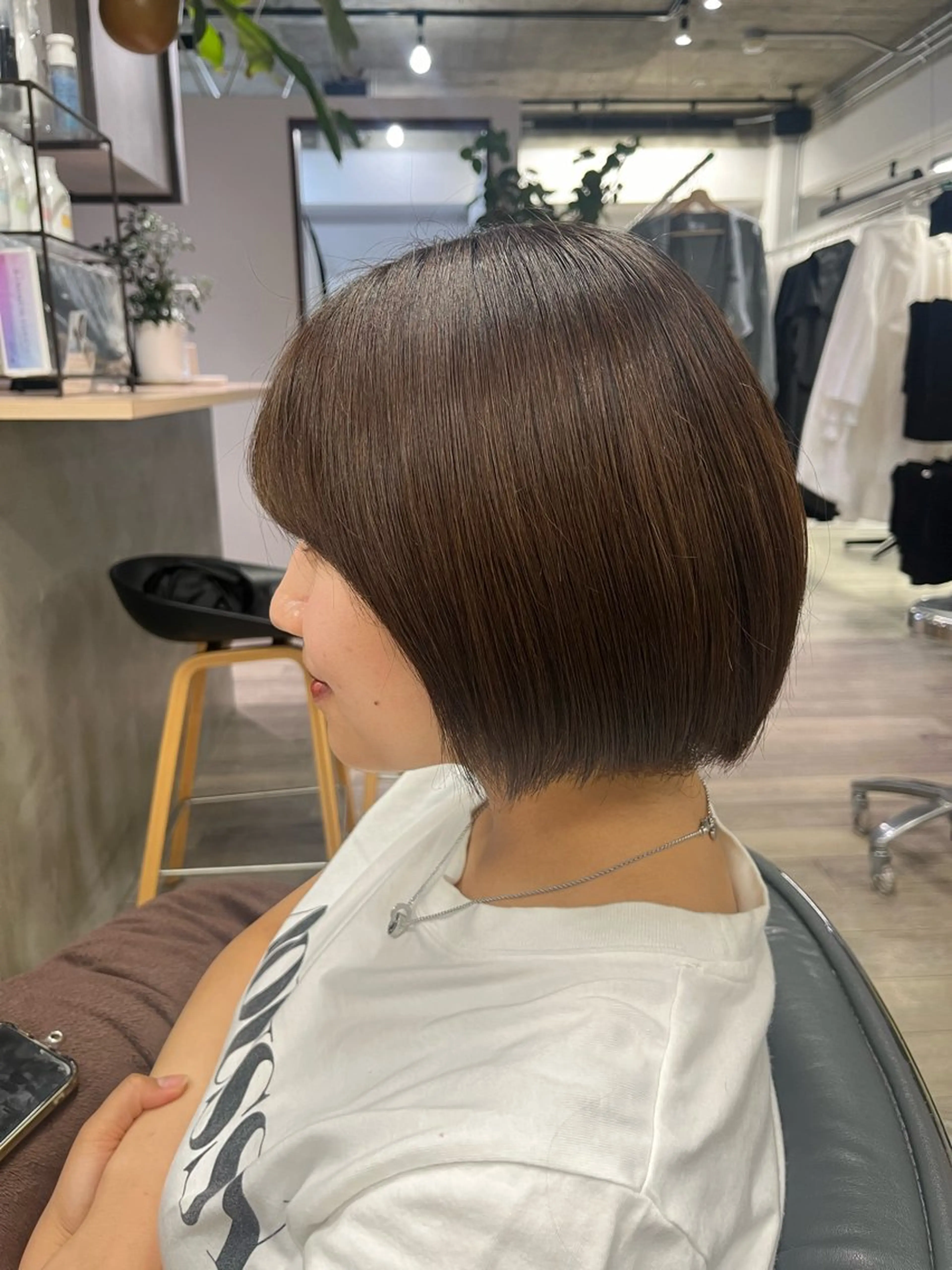ショート ヘアカラー JIN/暖色カラー /髪質改善/艶髪のヘアスタイル