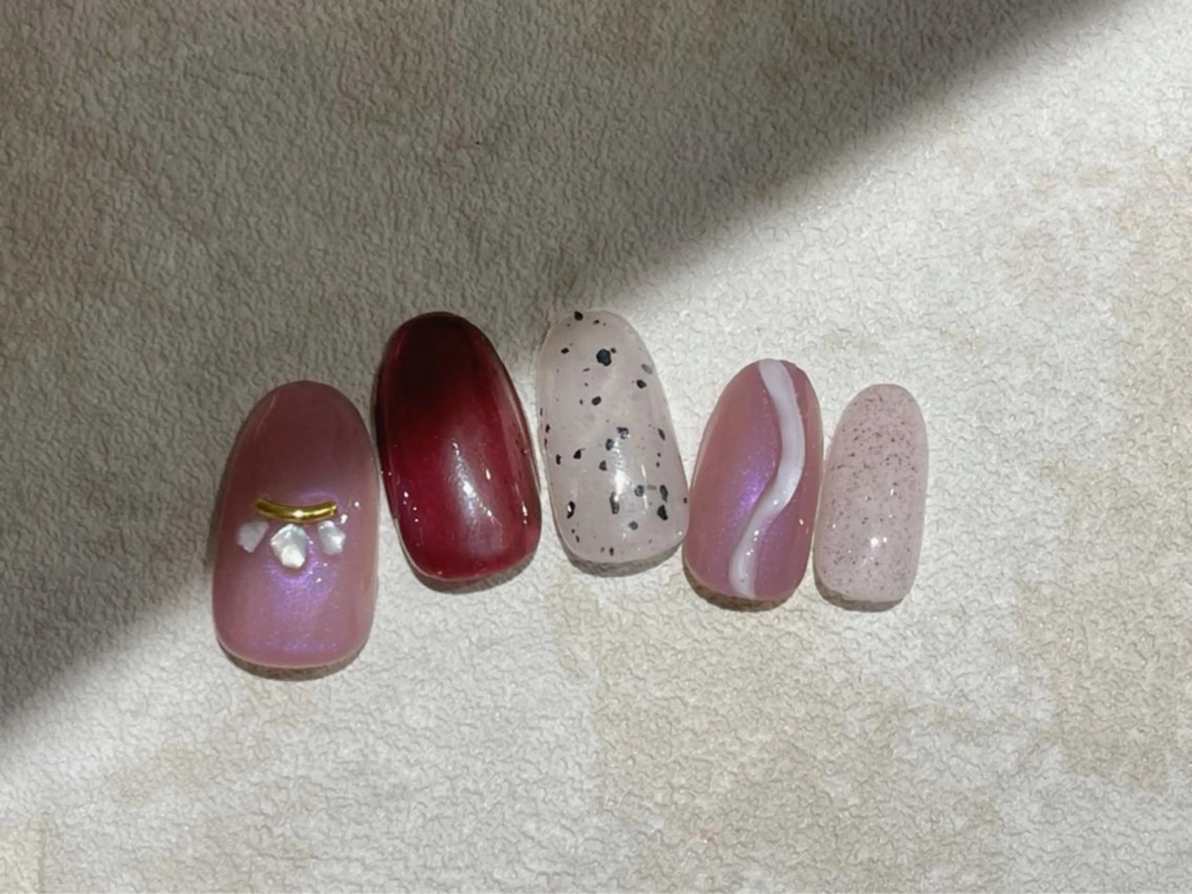 ネイル ニュアンスネイル パープル ハンドネイル Nail Katoのネイルデザイン