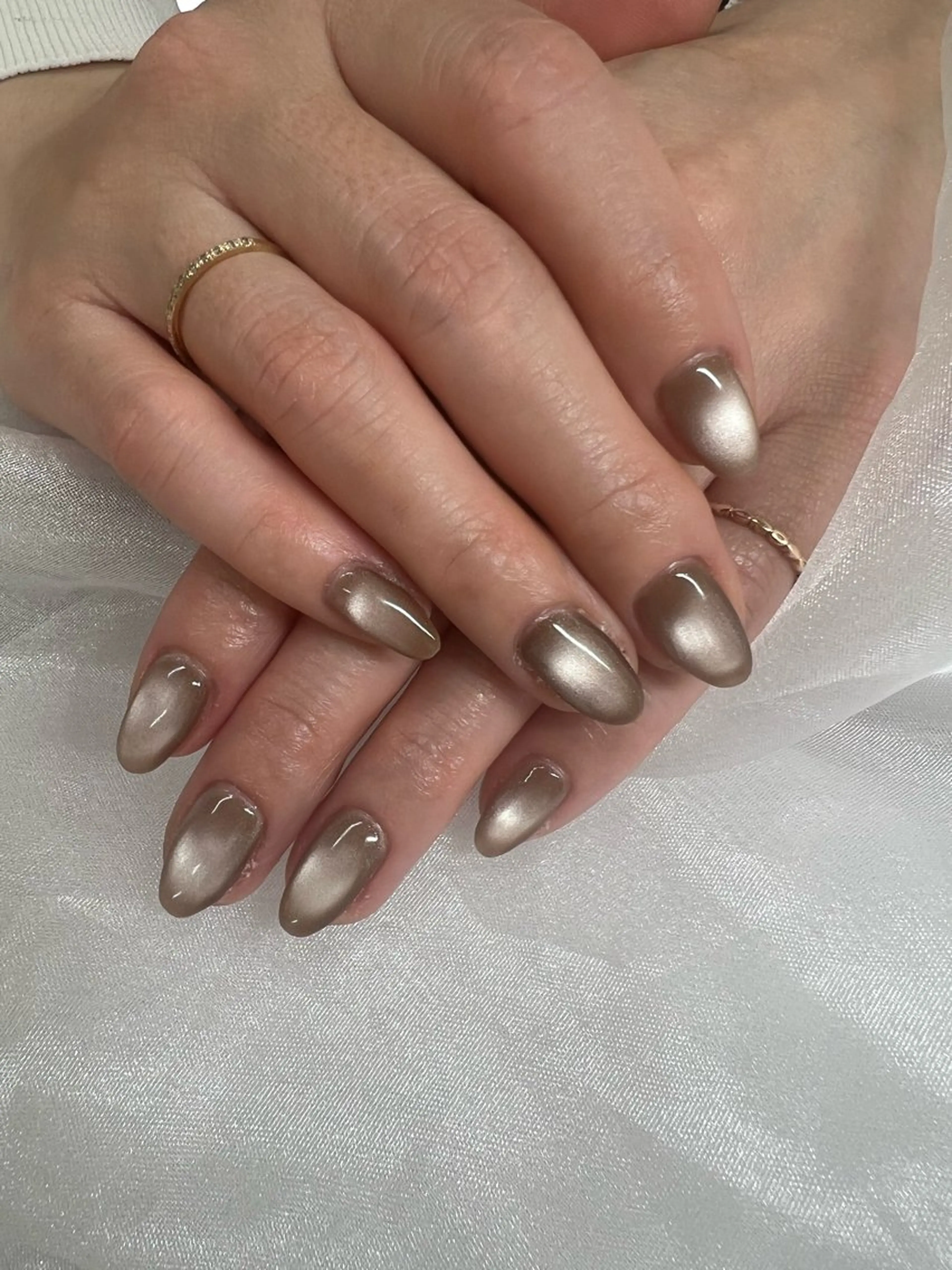 ネイル ブラウン マグネットネイル ハンドネイル Keytos所属・小池 奈央のネイルデザイン