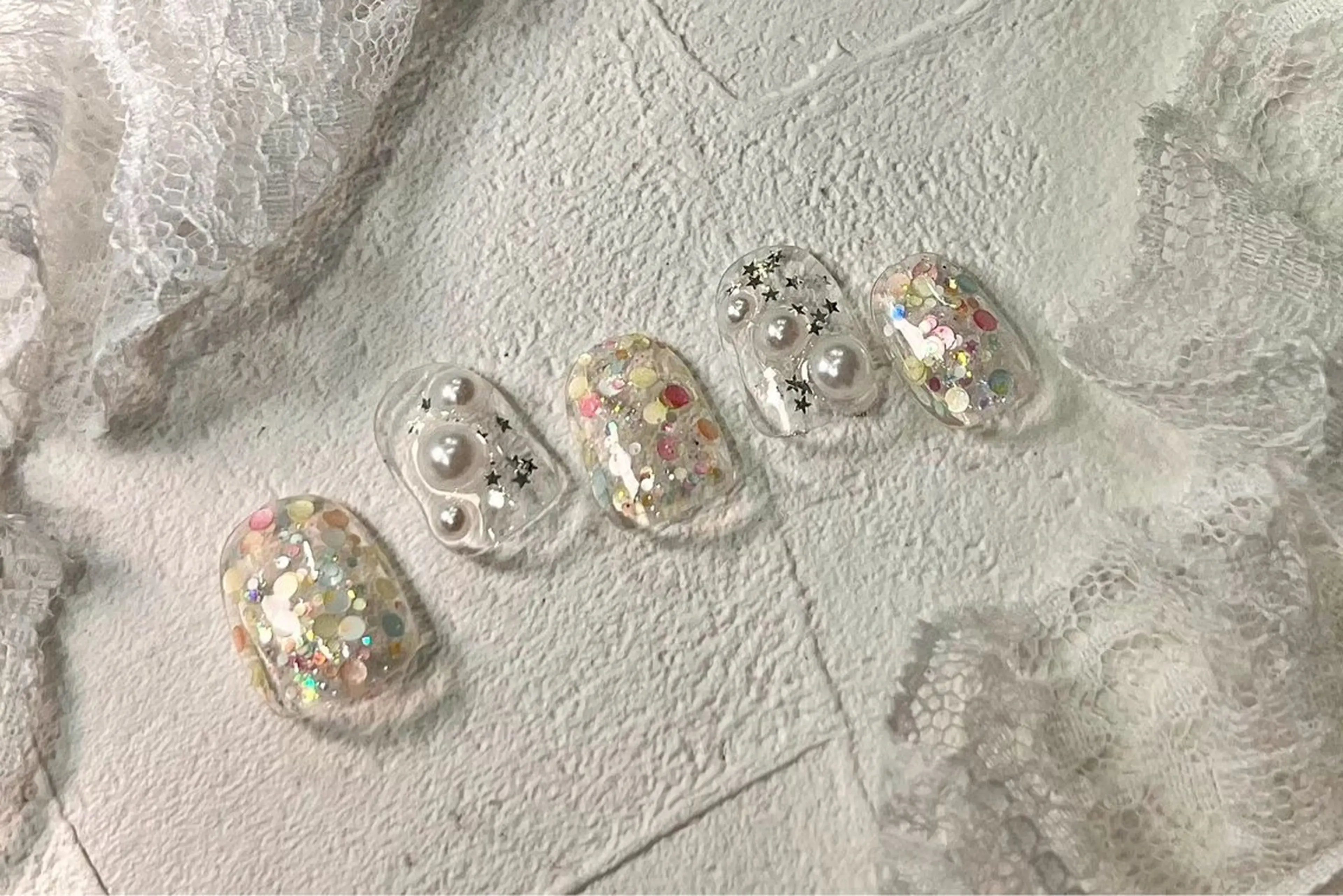 オフ無し💛定額シンプルデザインネイルの写真