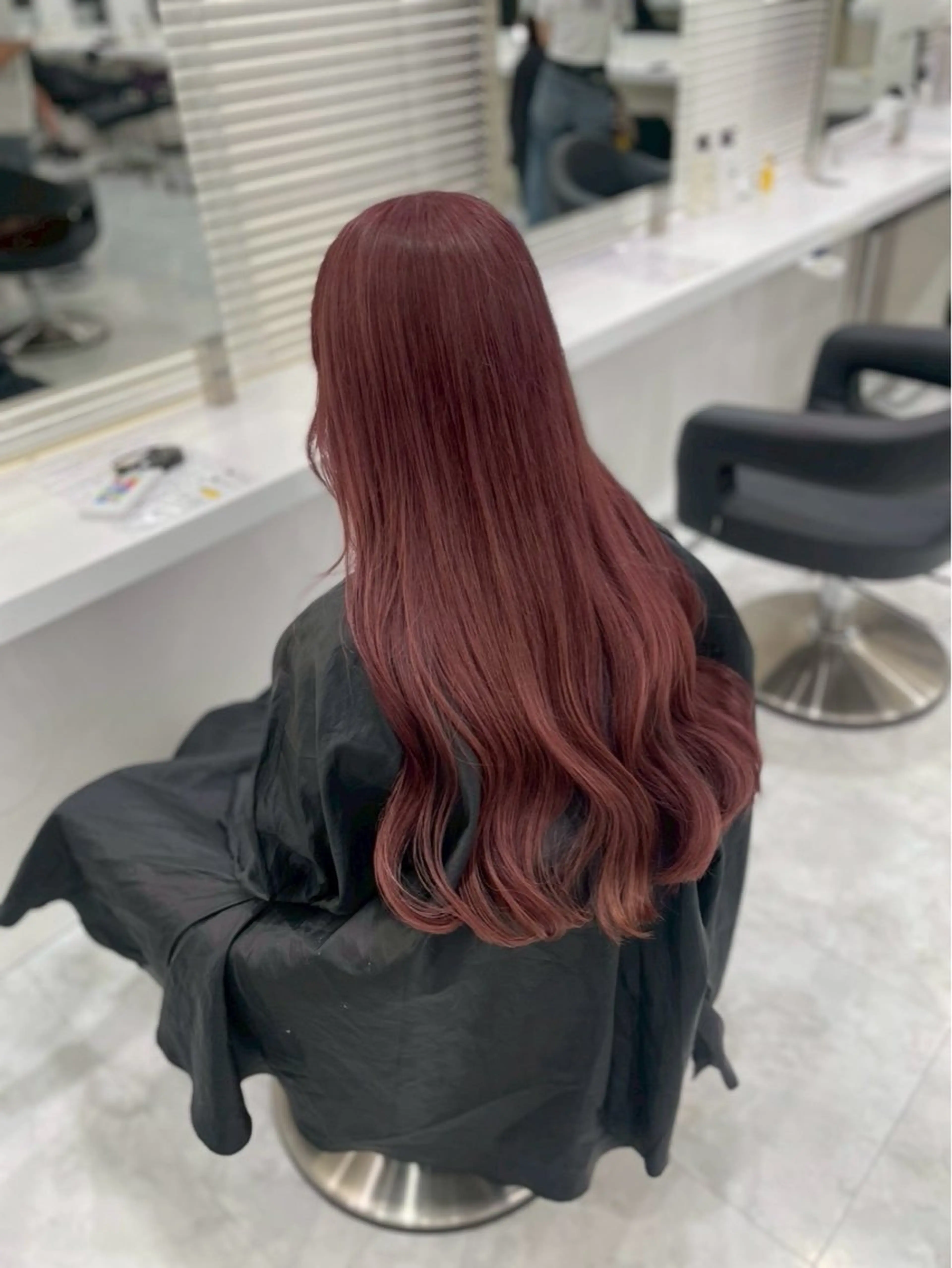 ロング カラー ヘアアレンジ ヘアカラー トリートメント 暖色・髪質改善🍒 吉武杏莉のヘアスタイル