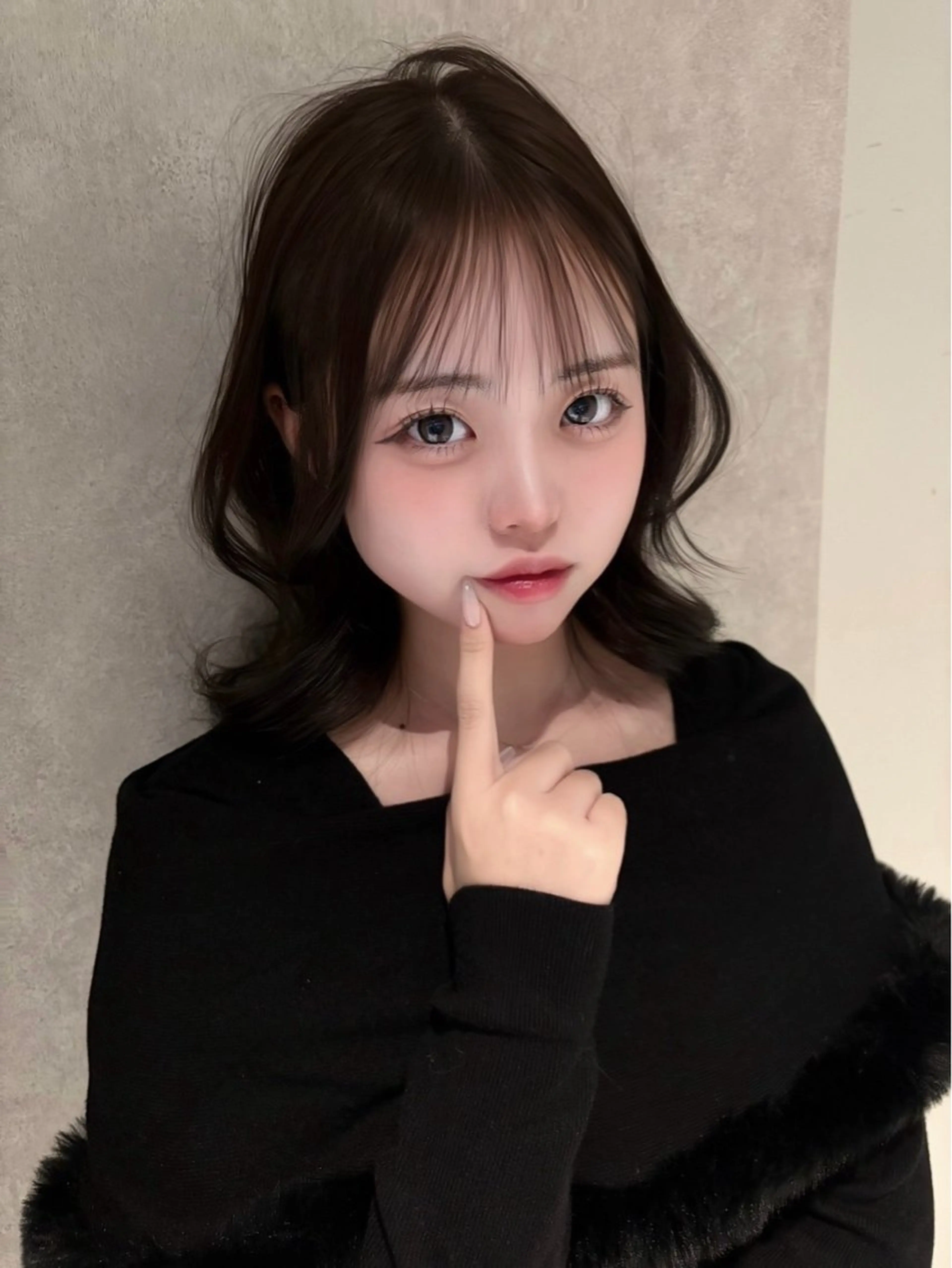 ミディアム カラー ベージュカラー オリーブベージュ トリートメント ヘアカラー VEYY.nagoya所属・みゅう／韓国：網紅： トレンドヘアのヘアスタイル