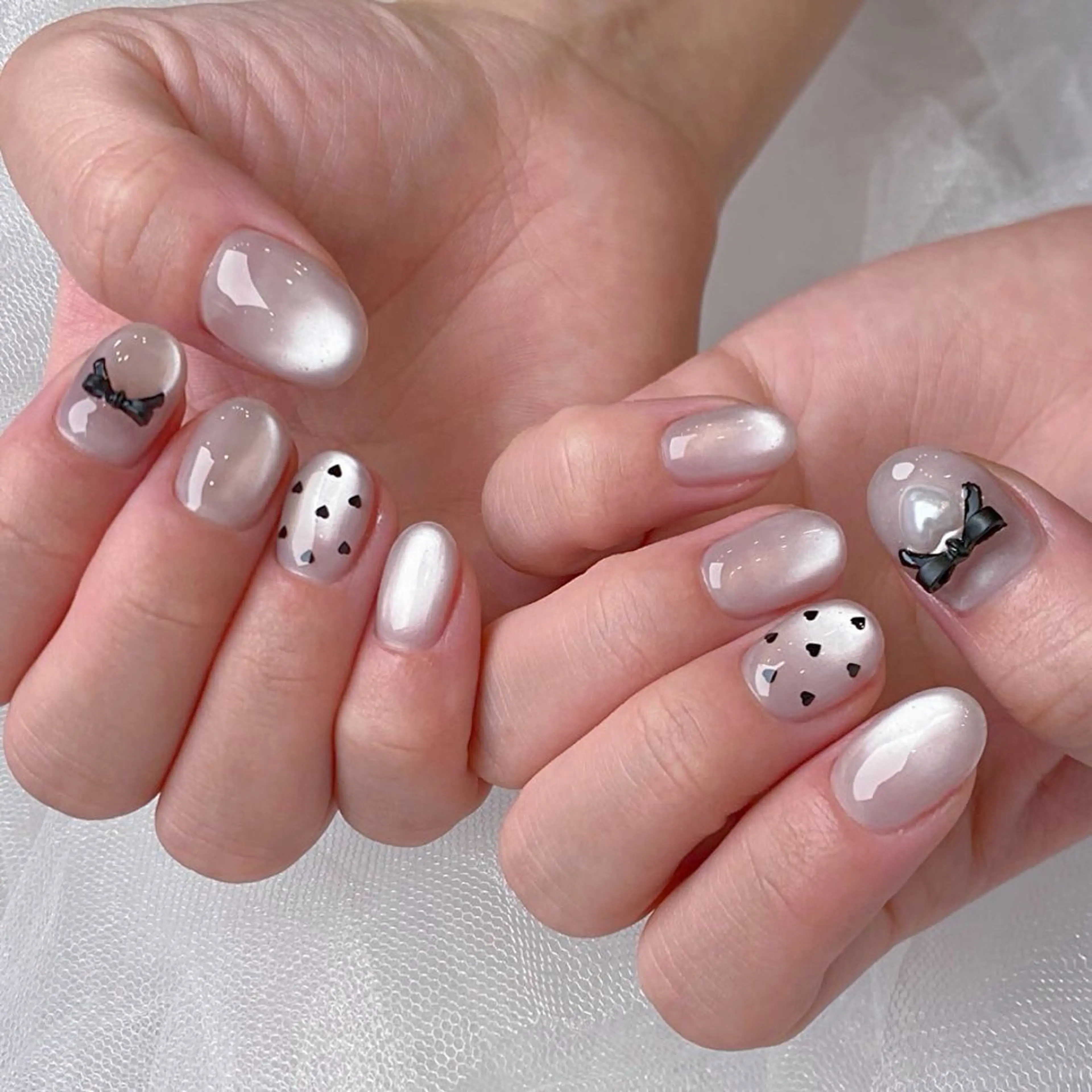 ネイル チークネイル フットネイル フレンチネイル グラデーション 韓国ネイル Ribbonnail salonのネイルデザイン