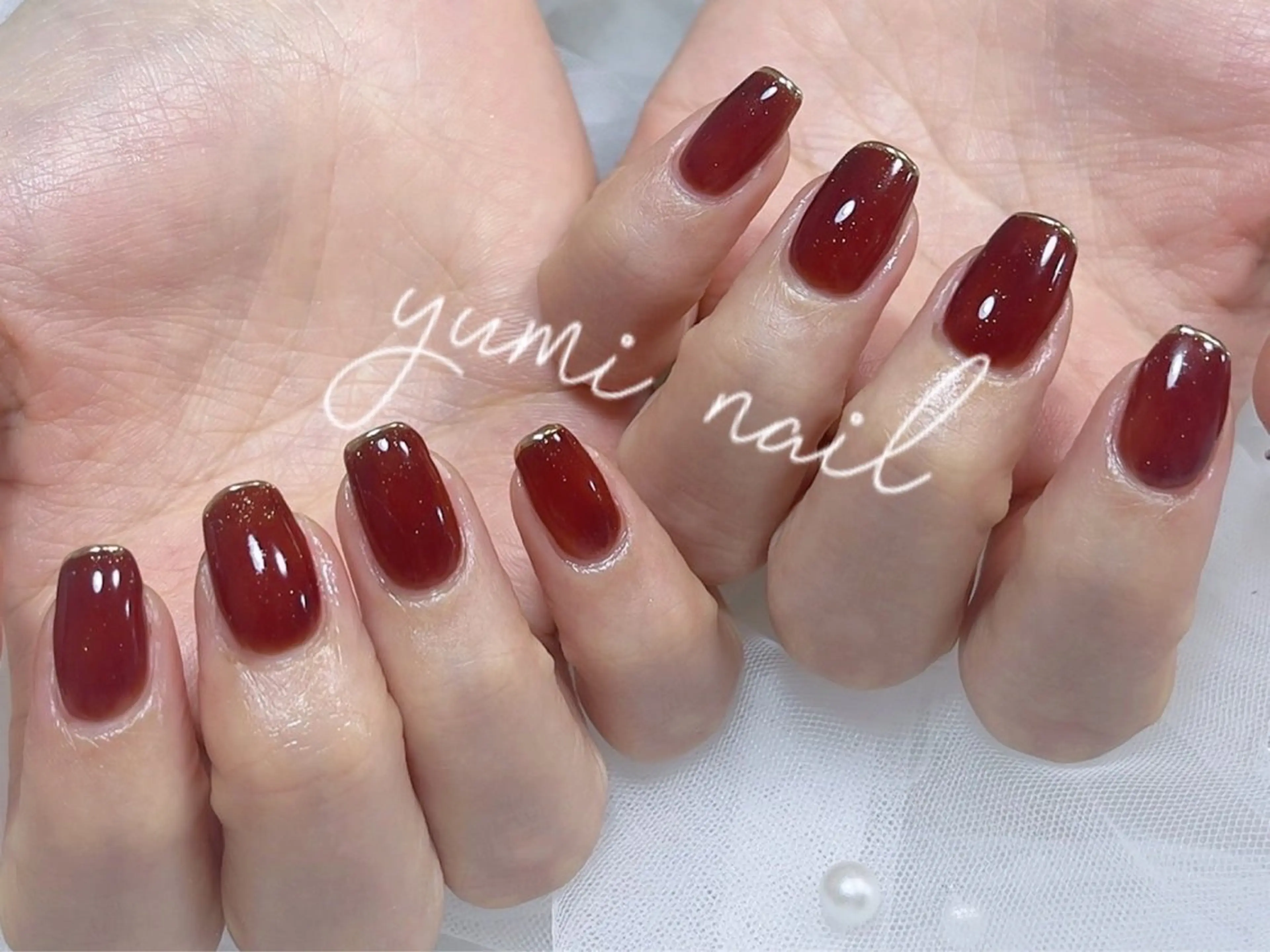 ネイル ハンドネイル 𝐲𝐮𝐦𝐢🎀 長さ出しデザイン専門のネイルデザイン