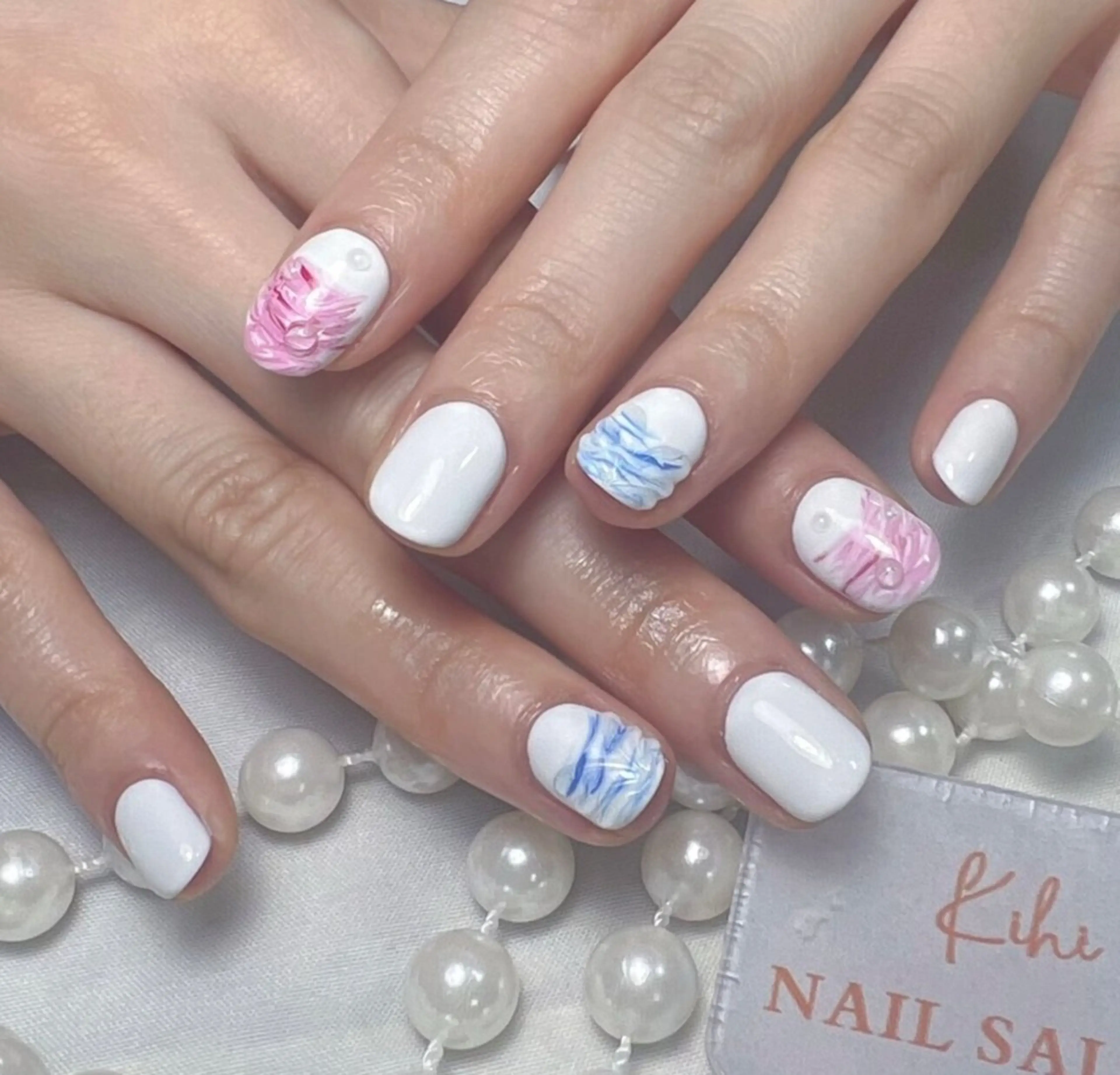 ネイル アートネイル フレンチネイル ジェルネイル グラデーション 韓国ネイル 村中 ハナのネイルデザイン