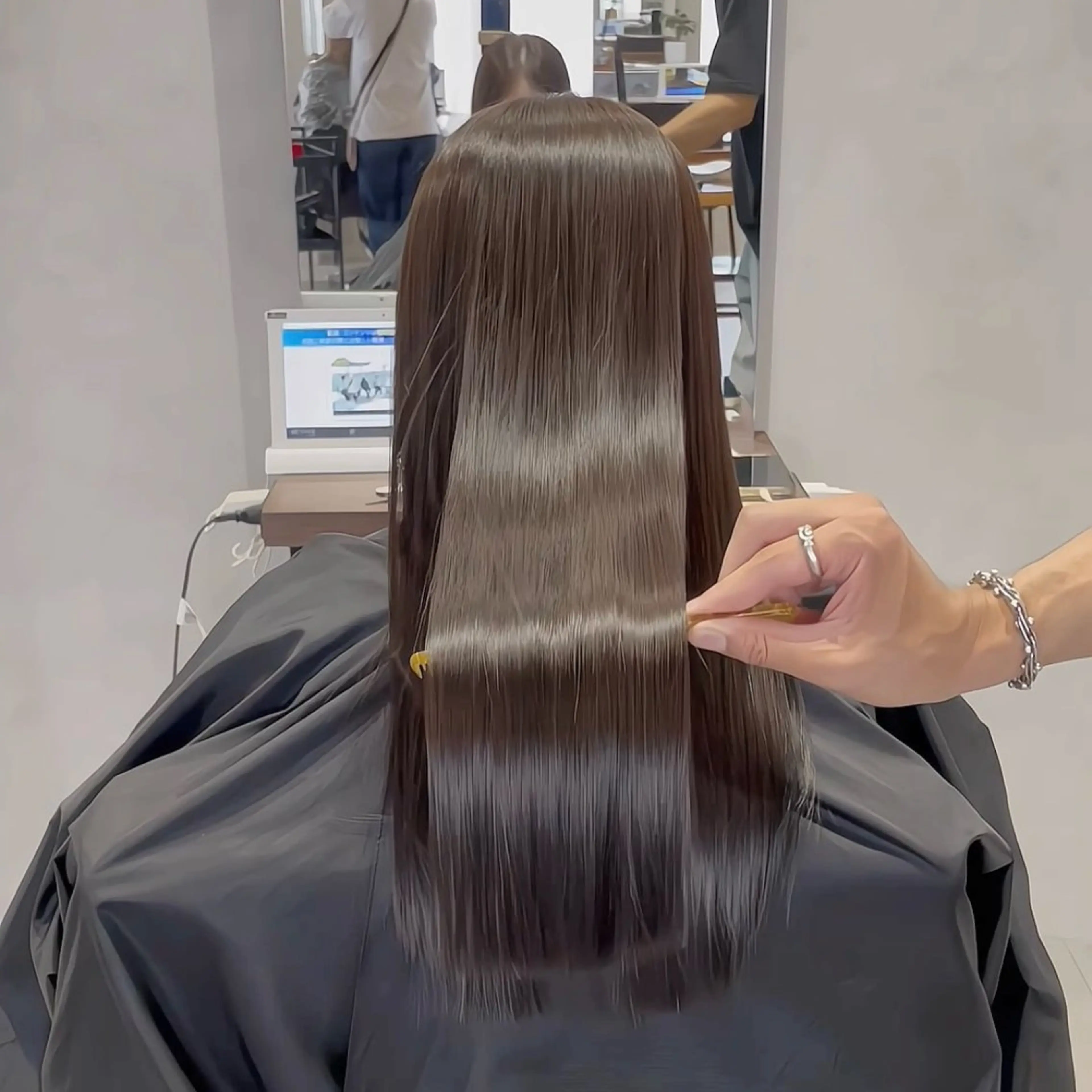 ロング パーマ 髪質改善 ストレートパーマ 髪質改善 【KEIKI】のヘアスタイル