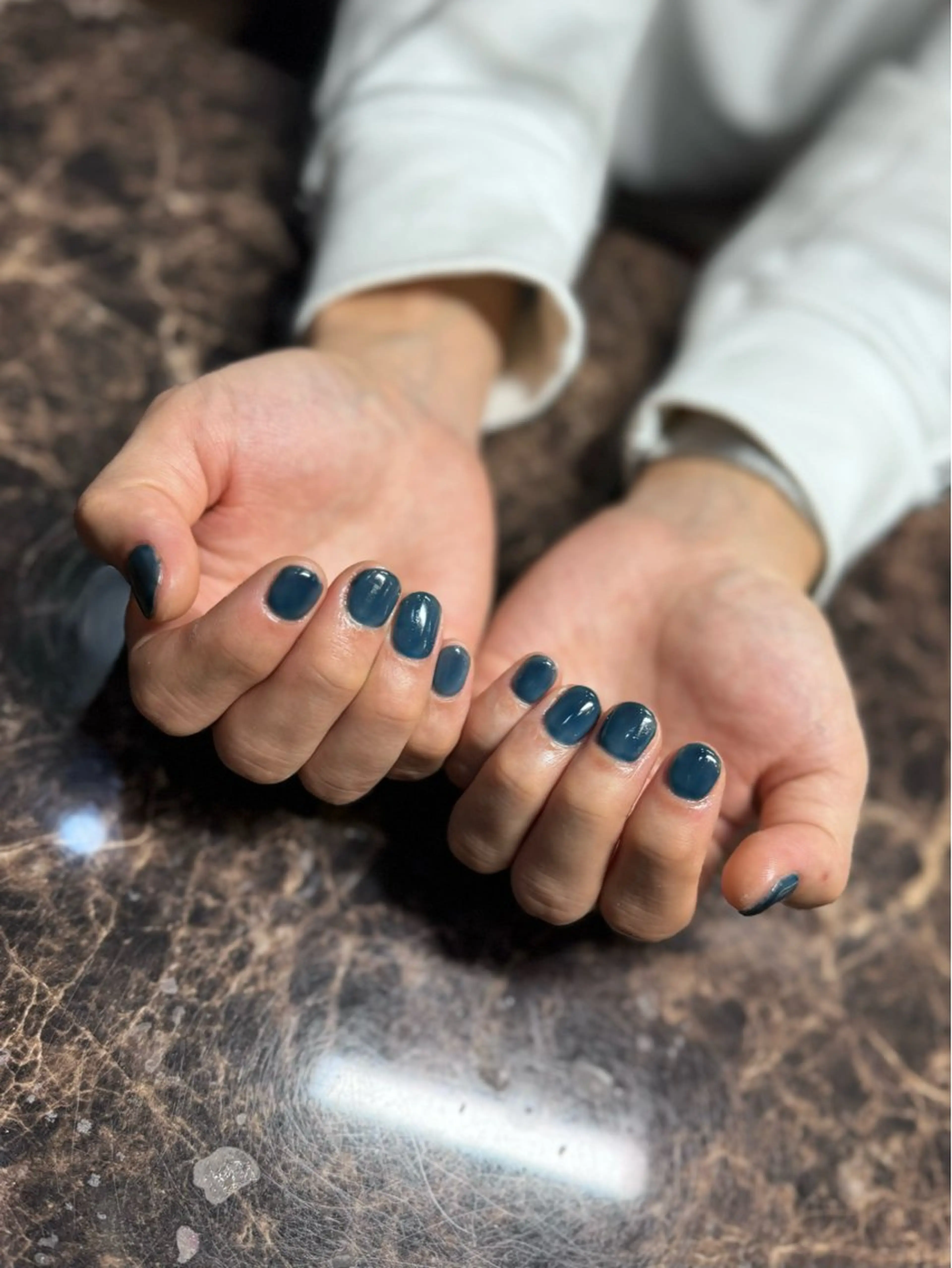 ネイル ブルー クリアネイル IROHA NAIL Mihoのネイルデザイン